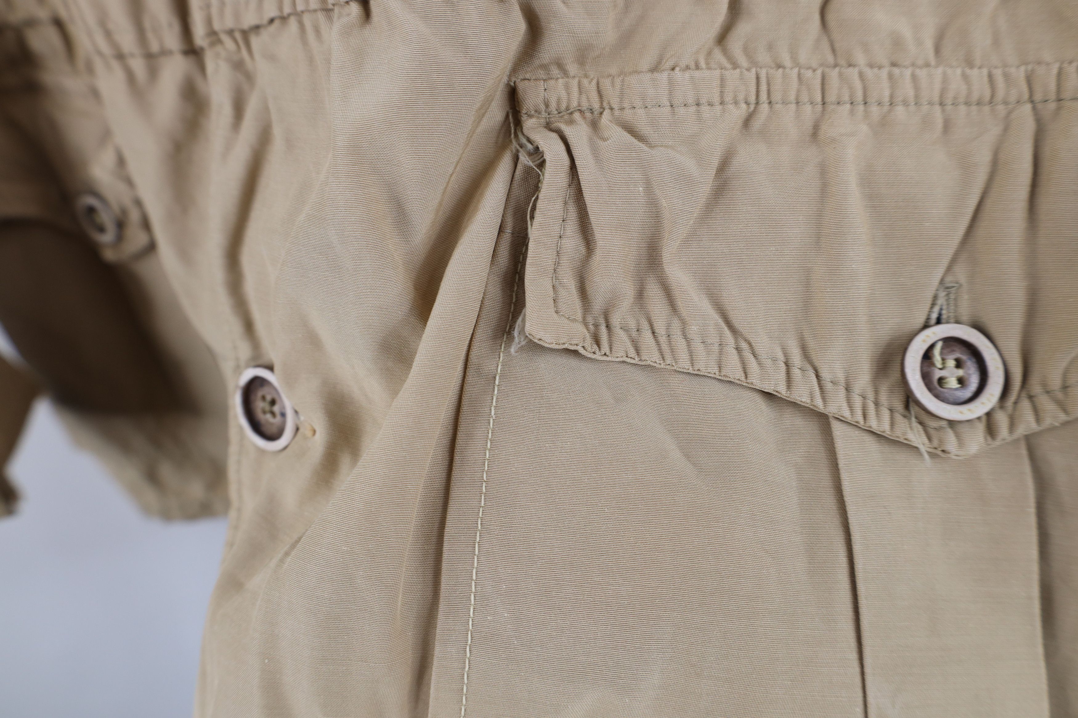Vintage Vintage 70s Streetwear Rayon Gabardine Safari Bush Jacket Size US L / EU 52-54 / 3 - 5 Thumbnail