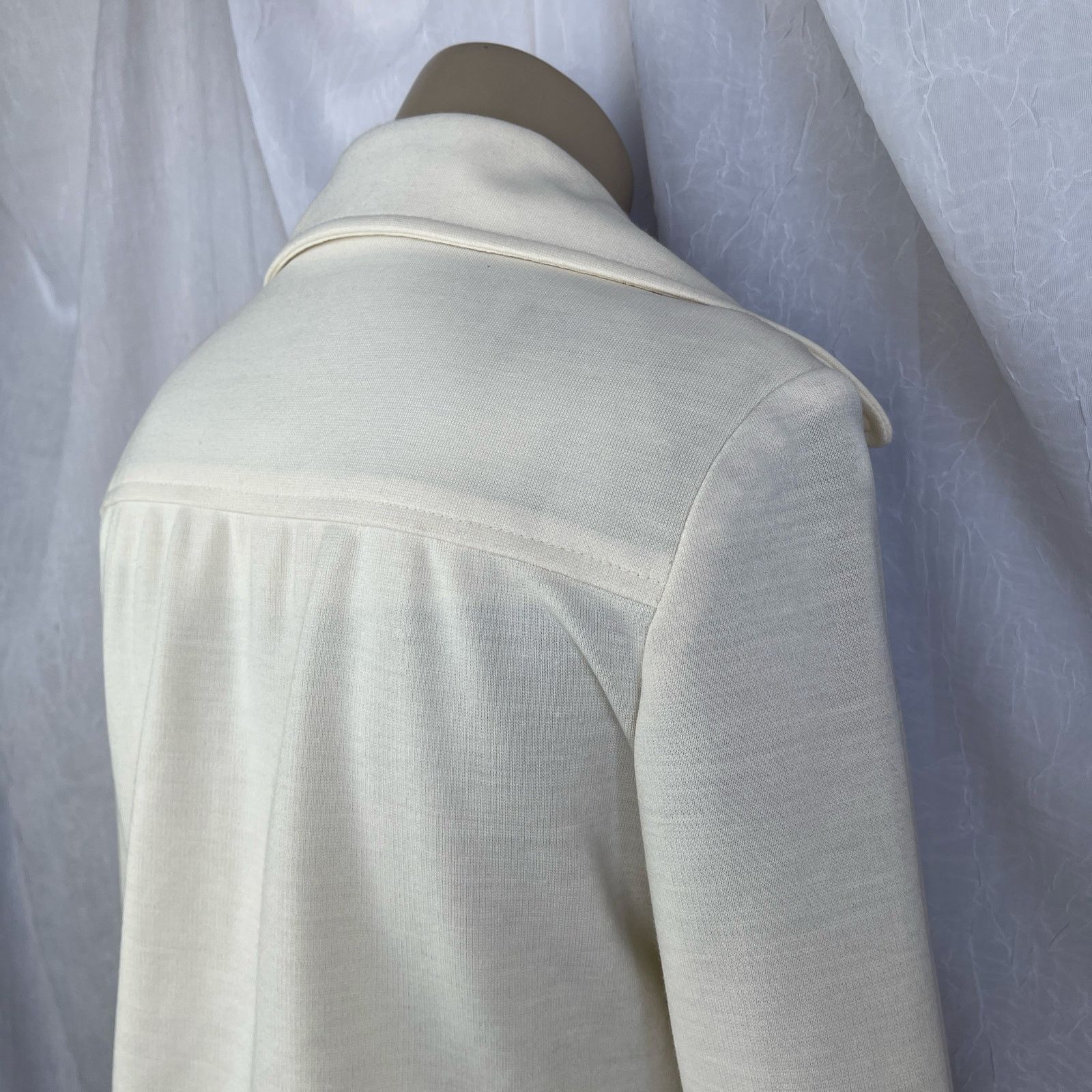 Vintage VTG 70’s Cream Blazer Jacket & High Waist Pants Suit Set XS Size 24" / US 00 / IT 34 - 7 Thumbnail