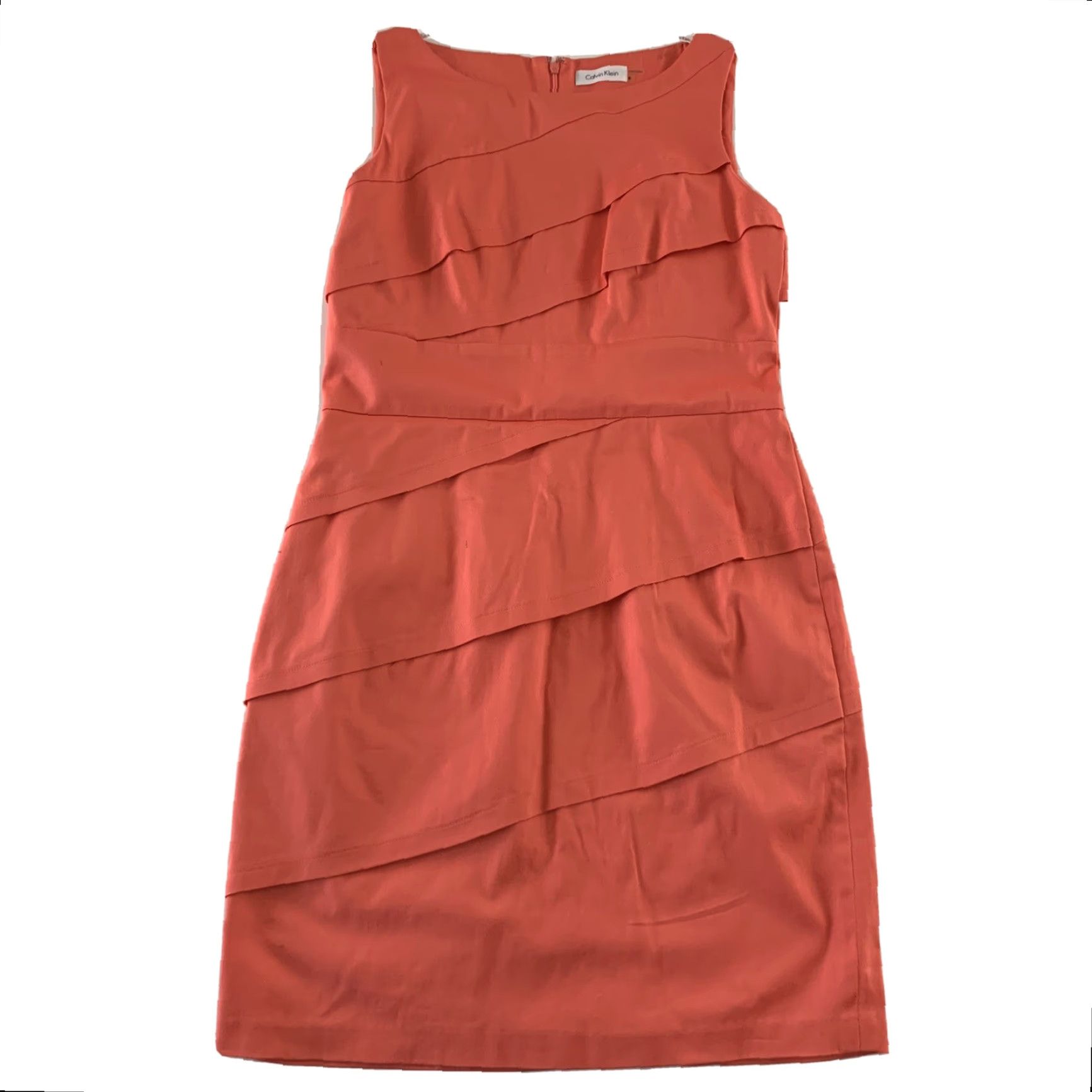 Calvin Klein Calvin Klein Sleeveless Pencil Dress Women's Size 8 Peach Pink Midi Sheath Dress Size M / US 6-8 / IT 42-44 - 2 Thumbnail