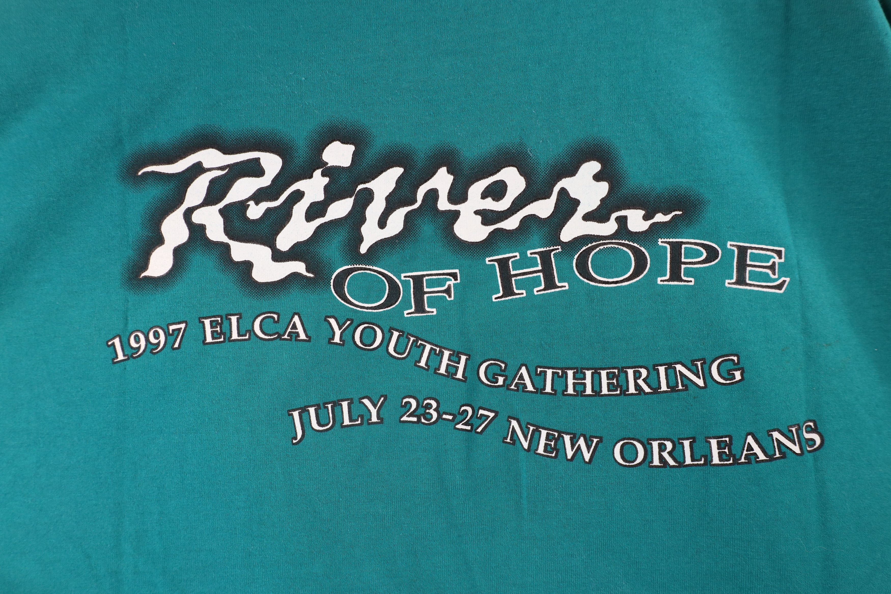 Vintage Vintage 90s Hope ELCA Youth Gathering Christian T-Shirt USA Size US XL / EU 56 / 4 - 7 Thumbnail
