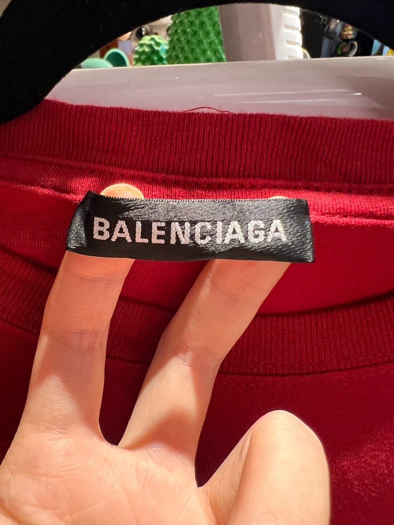 Balenciaga Balenciaga Burgundy Wheat Short Sleeve - A Classic Design Size US S / EU 44-46 / 1 - 2 Thumbnail