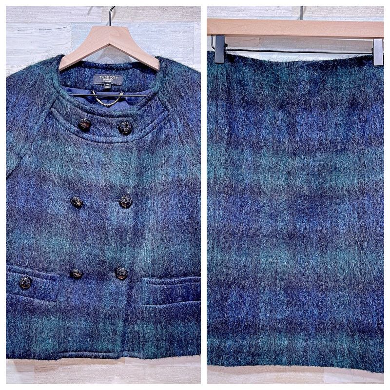 Vintage Talbots Wool Alpaca Mohair Fur Skirt Suit Womens 6P 10 Size M / US 6-8 / IT 42-44 - 1 Thumbnail