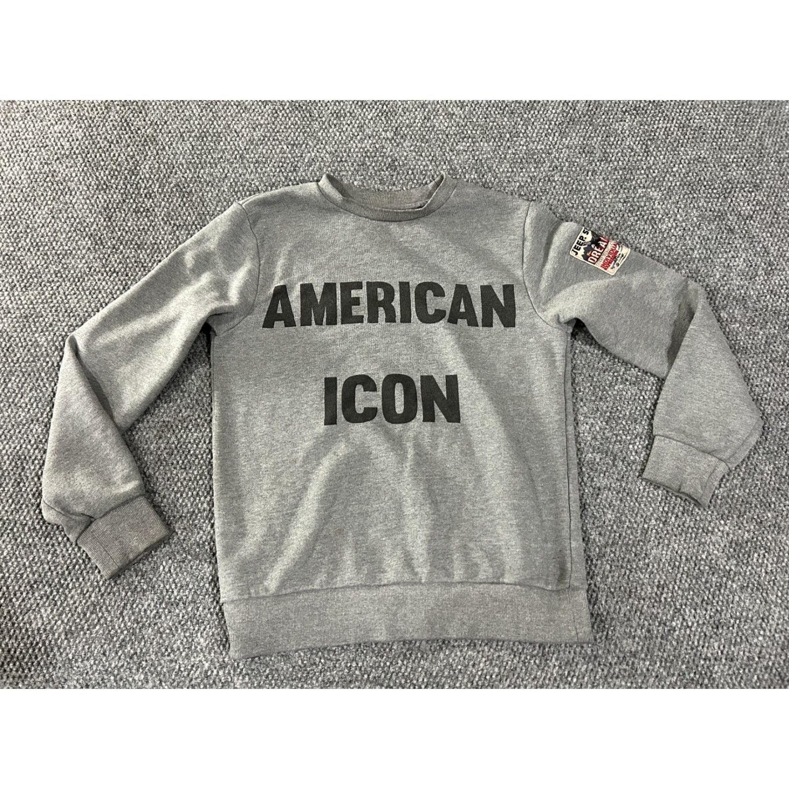 Jeep Jeep Sweatshirt Mens Medium Gray Graphic Print Pullover Hooded Crew Neck Pockets Regular Fit Sports Vintage No Size US M / EU 48-50 / 2 - 2 Thumbnail
