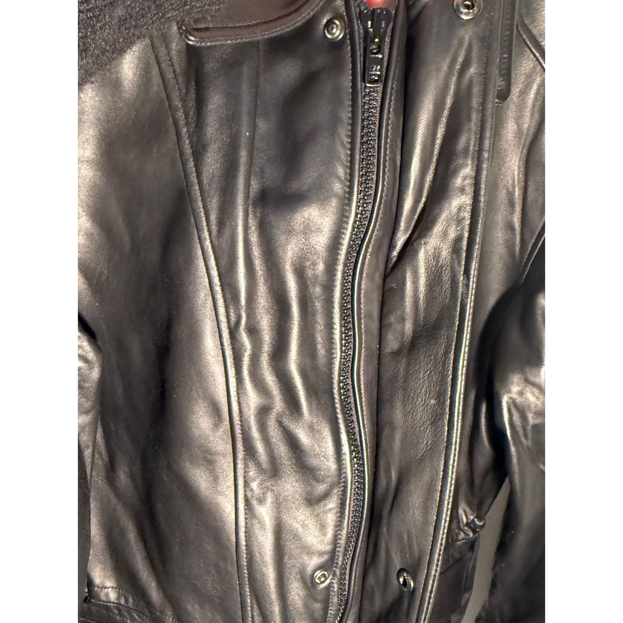 London Fog Vintage London Fog Men's Black Leather Jacket - Size Large Size US L / EU 52-54 / 3 - 3 Thumbnail