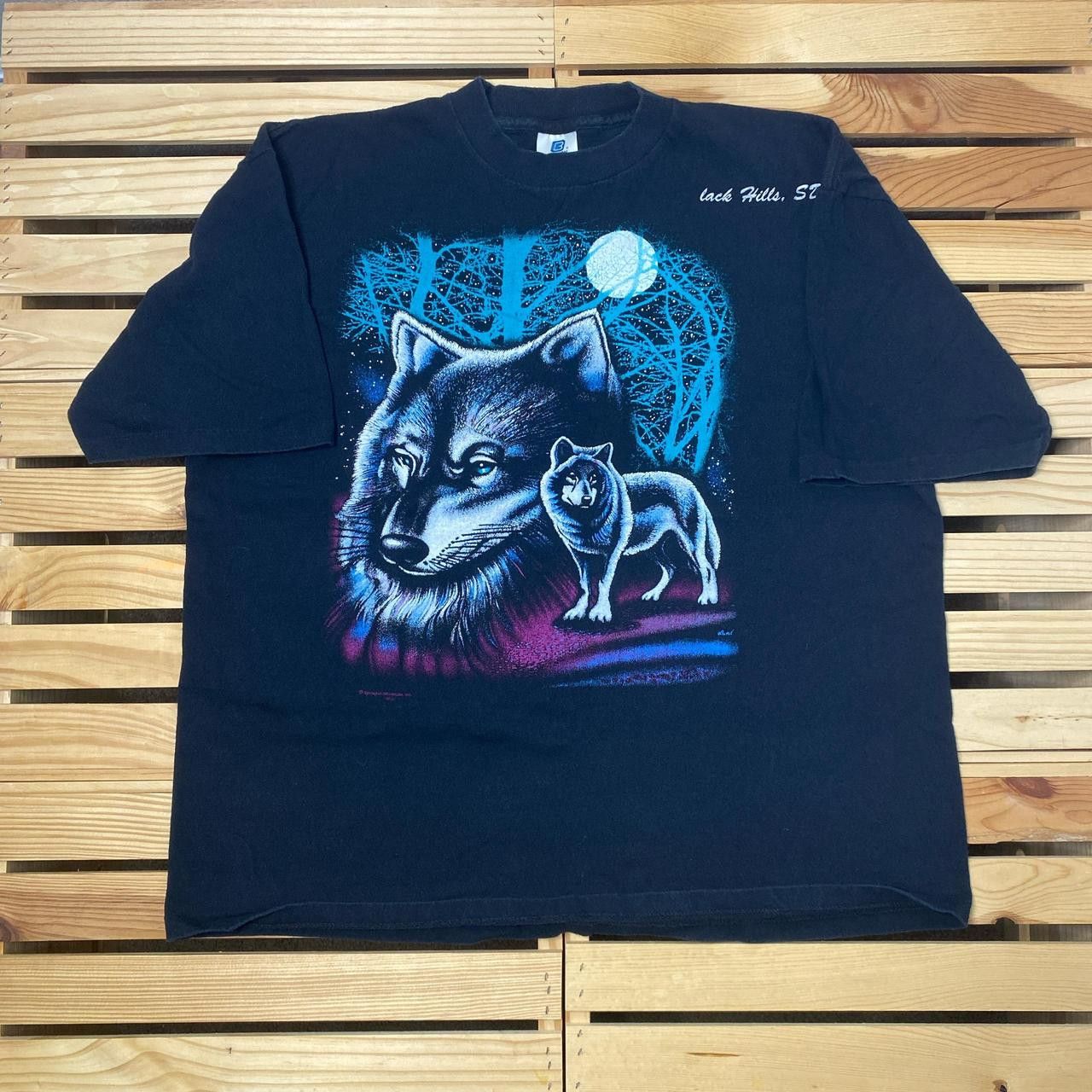 Other Vintage Wolves Black Art Nature Tee Size XL Size US XL / EU 56 / 4 - 1 Thumbnail