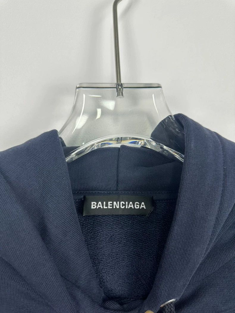 Balenciaga Balenciaga Blue cola print hoodie sweatshirt 2502-Nextarrow Size US M / EU 48-50 / 2 - 5 Thumbnail