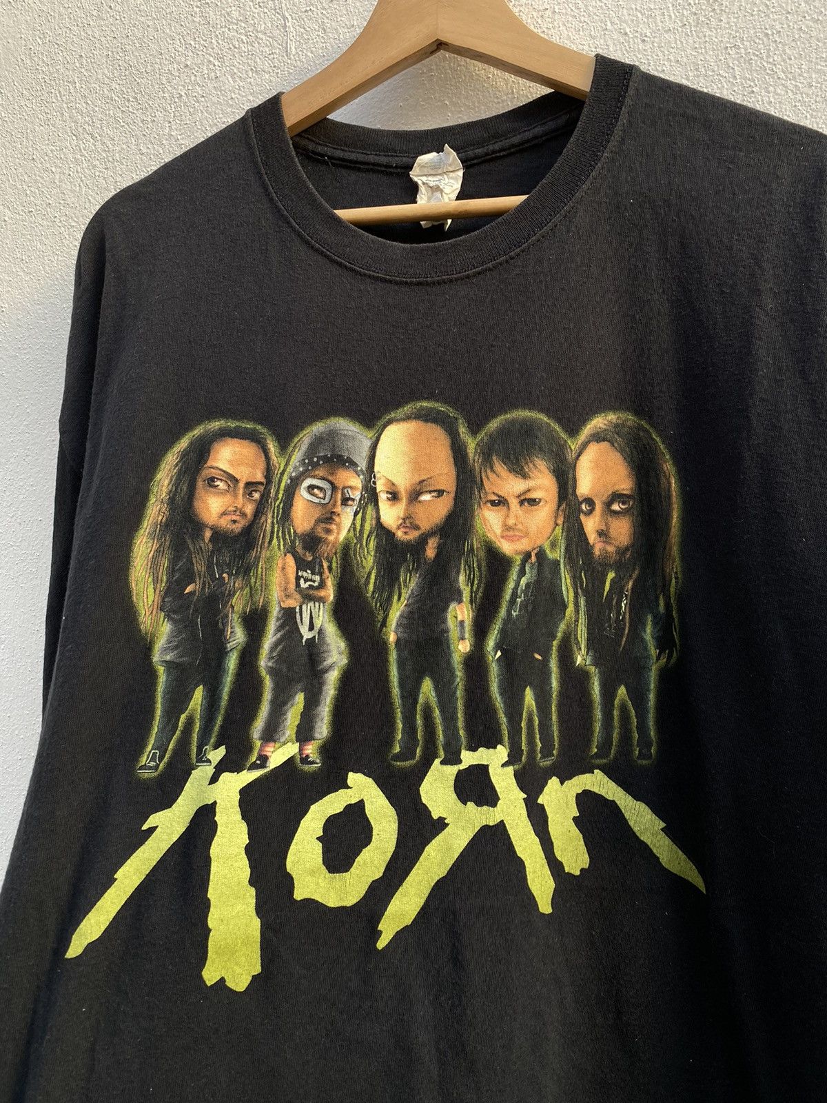 image of Alien Workshop x Band Tees Vintage Korn Alien Line-Up Band in Black, Men's (Size XL)