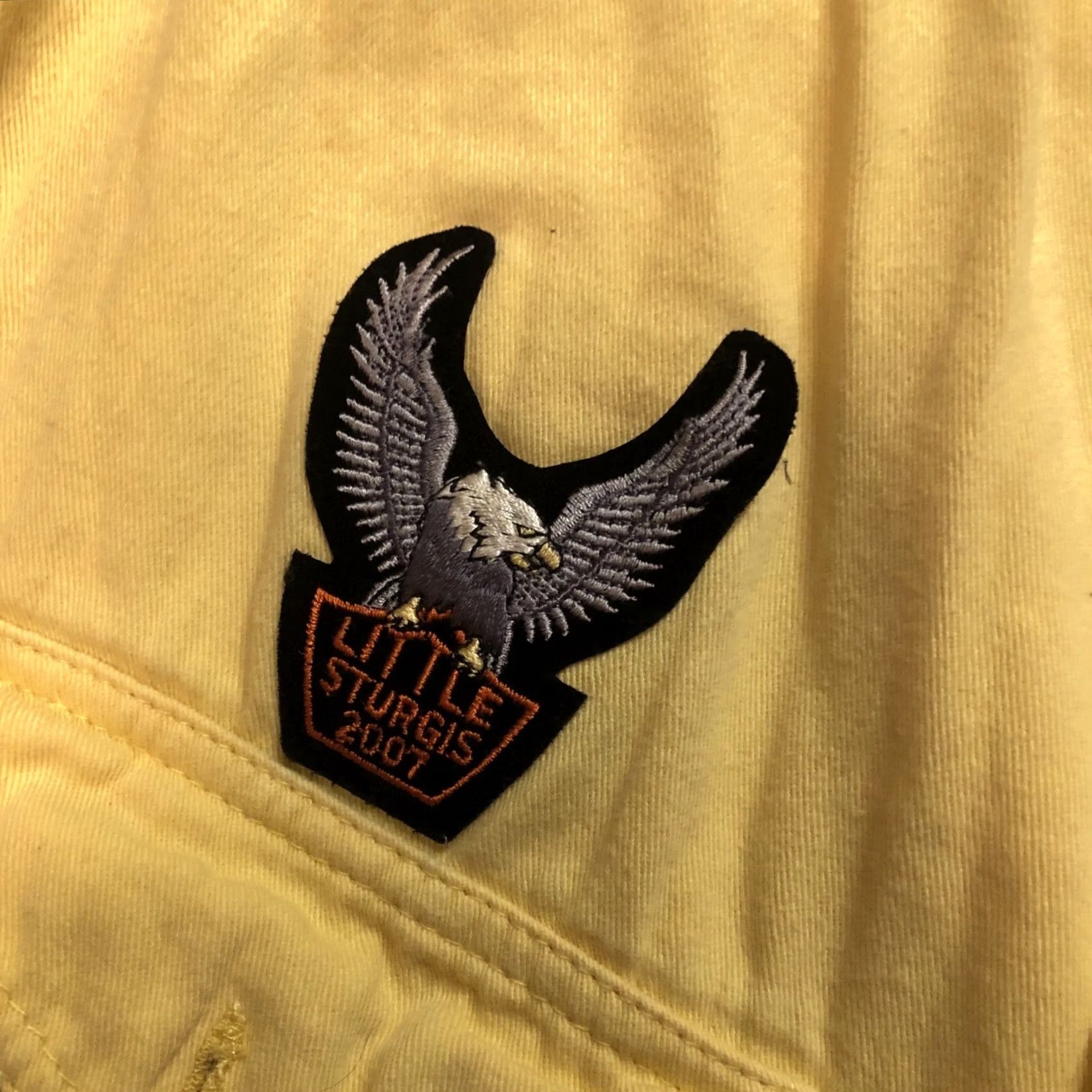 Vintage Revolution Gear Little Sturgis KY Rally 2007 Yellow Sleeveless Denim Shirt Mens XL Size US XL / EU 56 / 4 - 6 Thumbnail