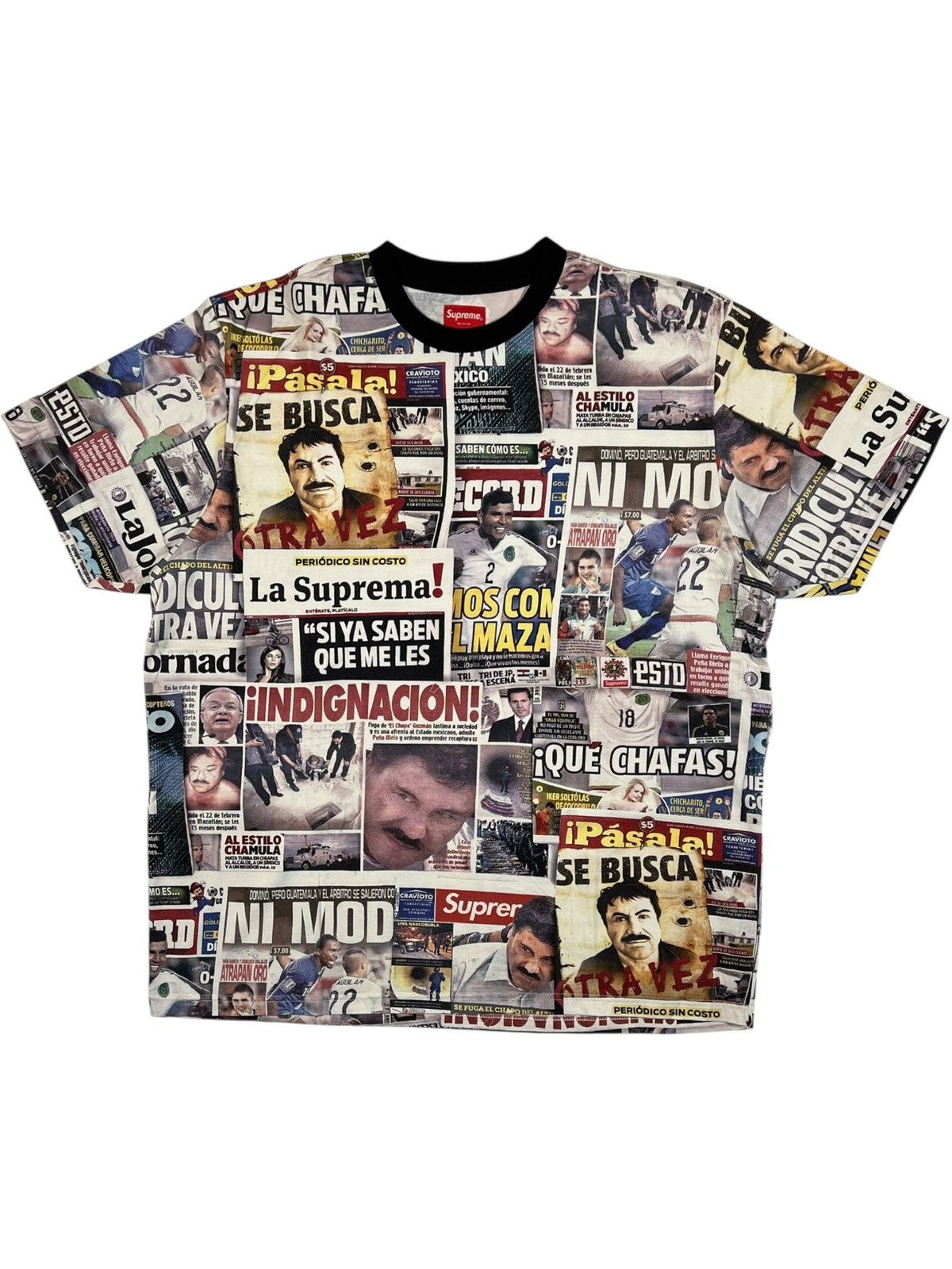 Supreme SS20 EL CHAPO ‘HEADLINE S/S TOP’ Size US XL / EU 56 / 4 - 1 Thumbnail