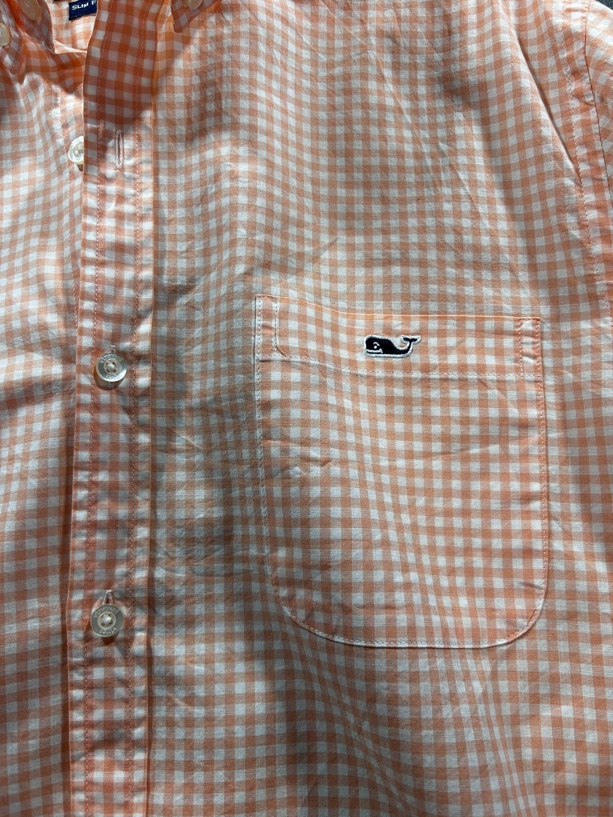 Vineyard Vines Vineyard Vines orange & white checkered shirt Size US M / EU 48-50 / 2 - 7 Thumbnail