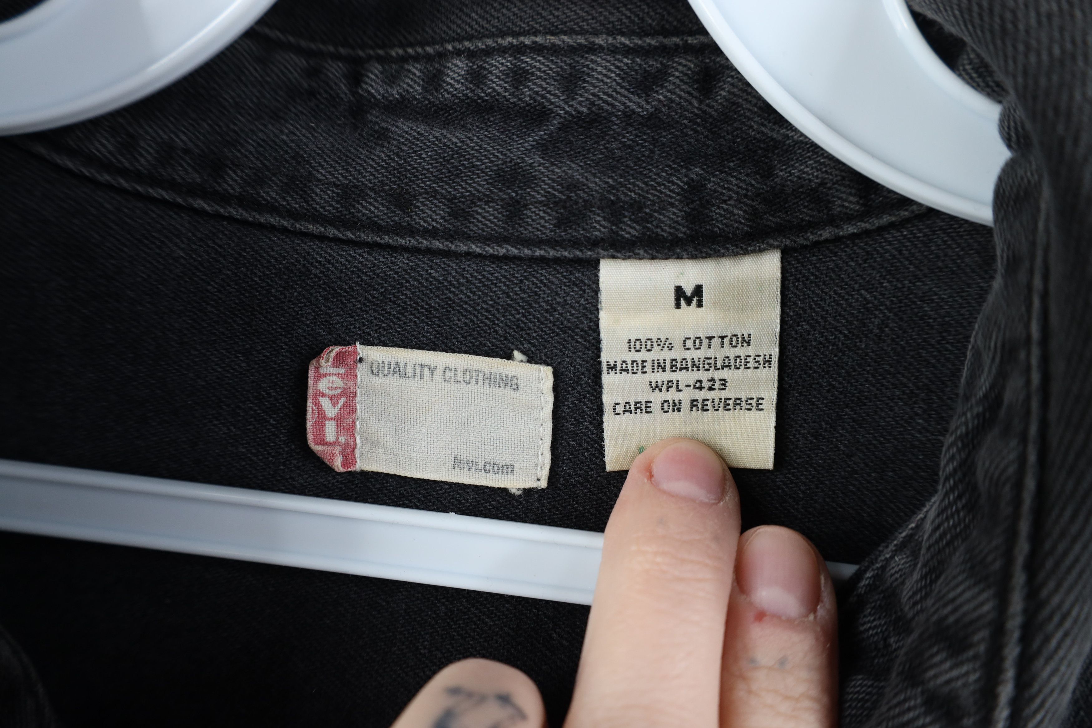 Levi's Vintage Y2K 2003 Levis Denim Jean Collared Buton Shirt Black Size US M / EU 48-50 / 2 - 13 Thumbnail