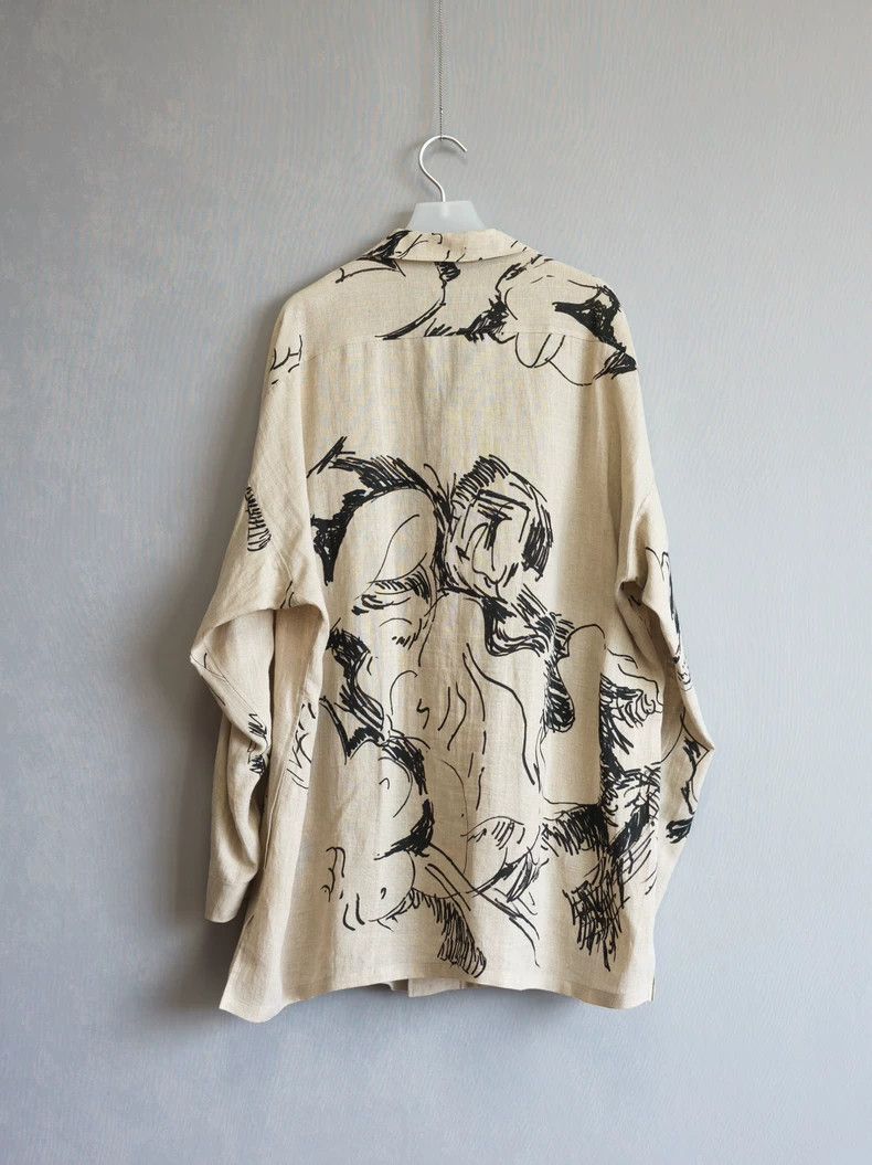 Yohji Yamamoto Yohji Yamamoto 18SS Asakura Youjia hand-painted graffiti j Size US S / EU 44-46 / 1 - 2 Thumbnail