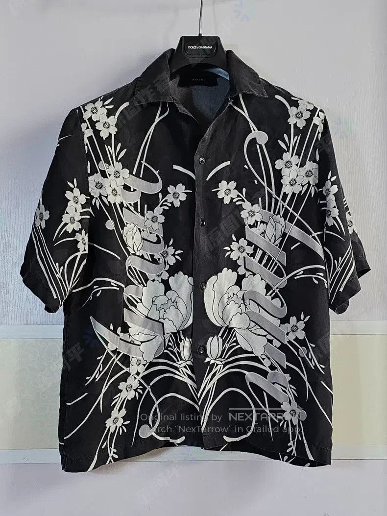 Amiri Amiri 100% mulberry silk short-sleeve shirt Size US XL / EU 56 / 4 - 2 Thumbnail
