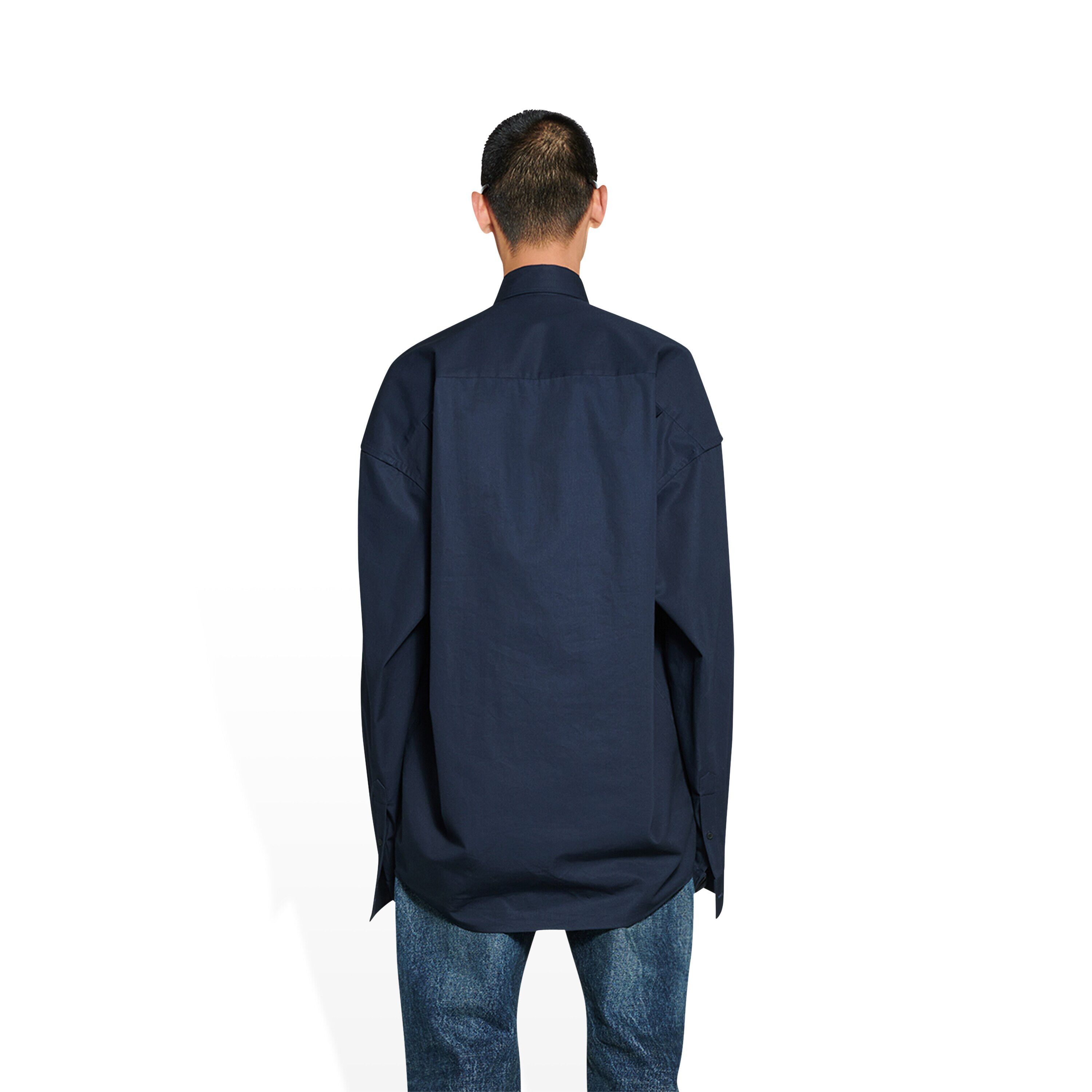 Balenciaga o1in1g1024 Cocoon Shirt in Navy Size US L / EU 52-54 / 3 - 4 Thumbnail
