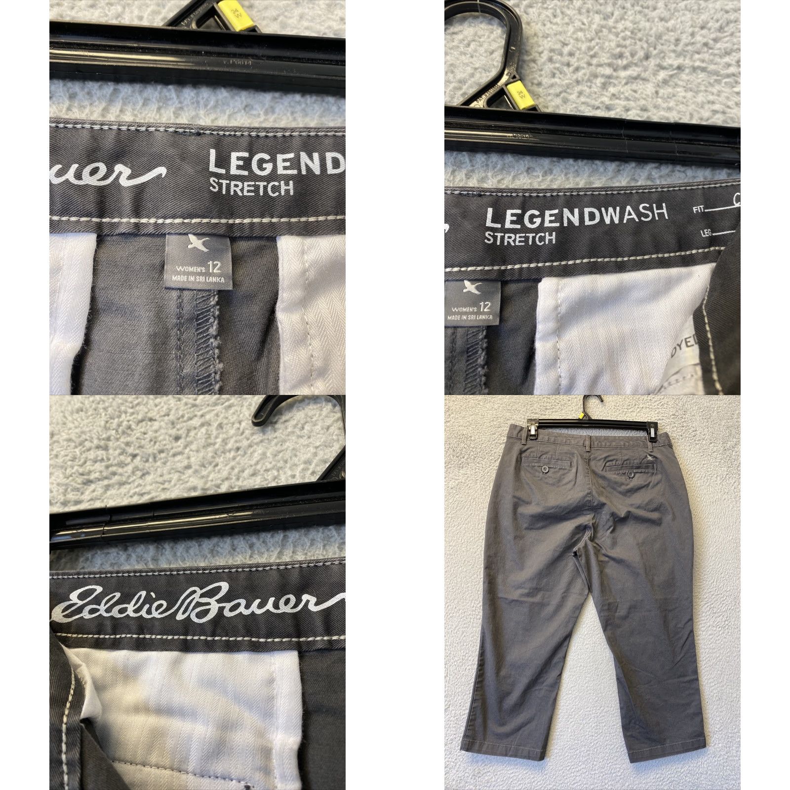 Eddie Bauer VINTAGE Eddie Bauer Women's Chino Pants Cropped Size 12 Gray Cotton Straight Fit 49-60 Size 34" / US 12 / IT 48 - 8 Thumbnail