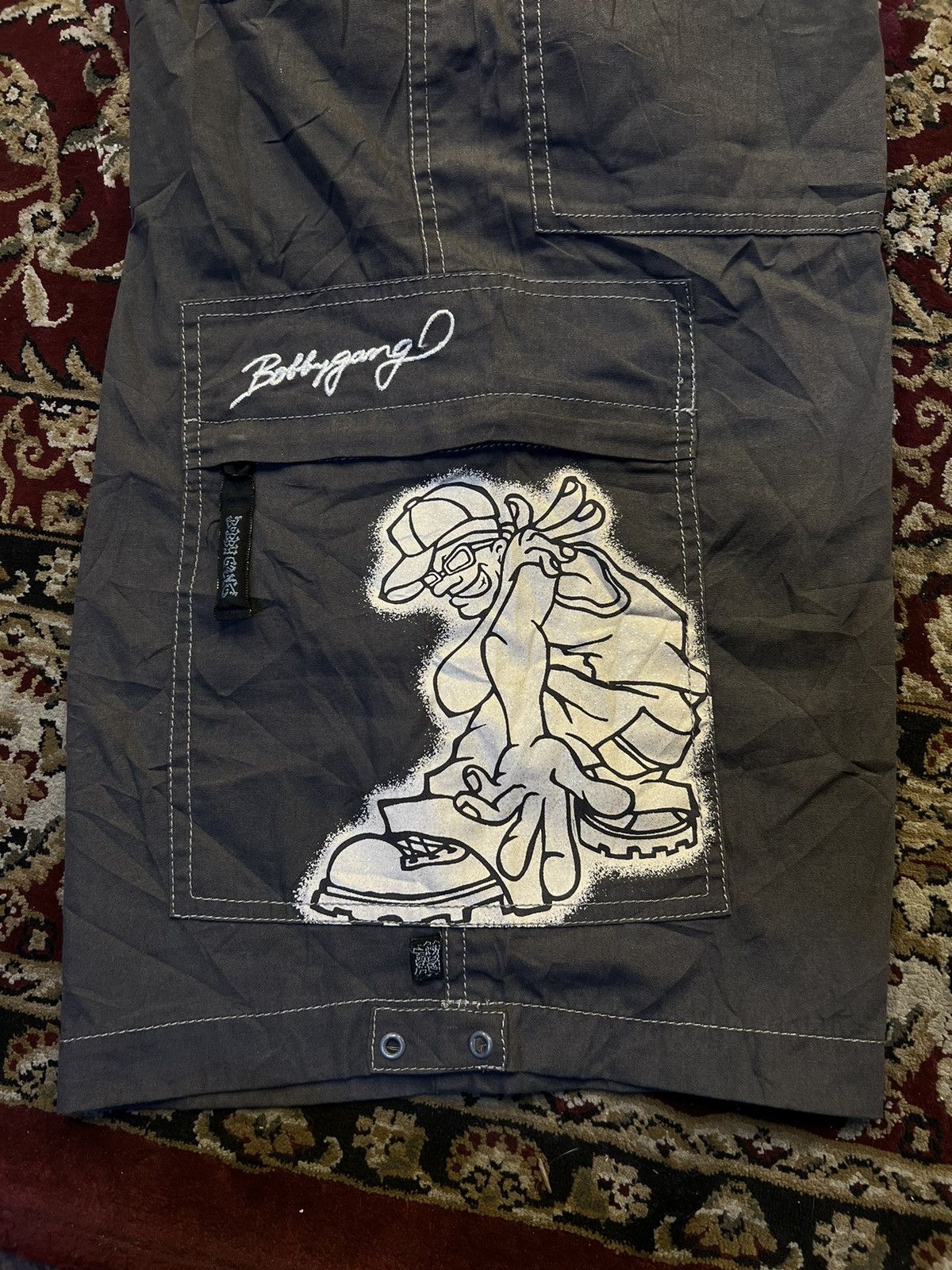 Fubu Vintage Y2K Bobby Gang JNCO Skater Cargo Jorts Shorts Baggy Size US 36 / EU 52 - 4 Thumbnail
