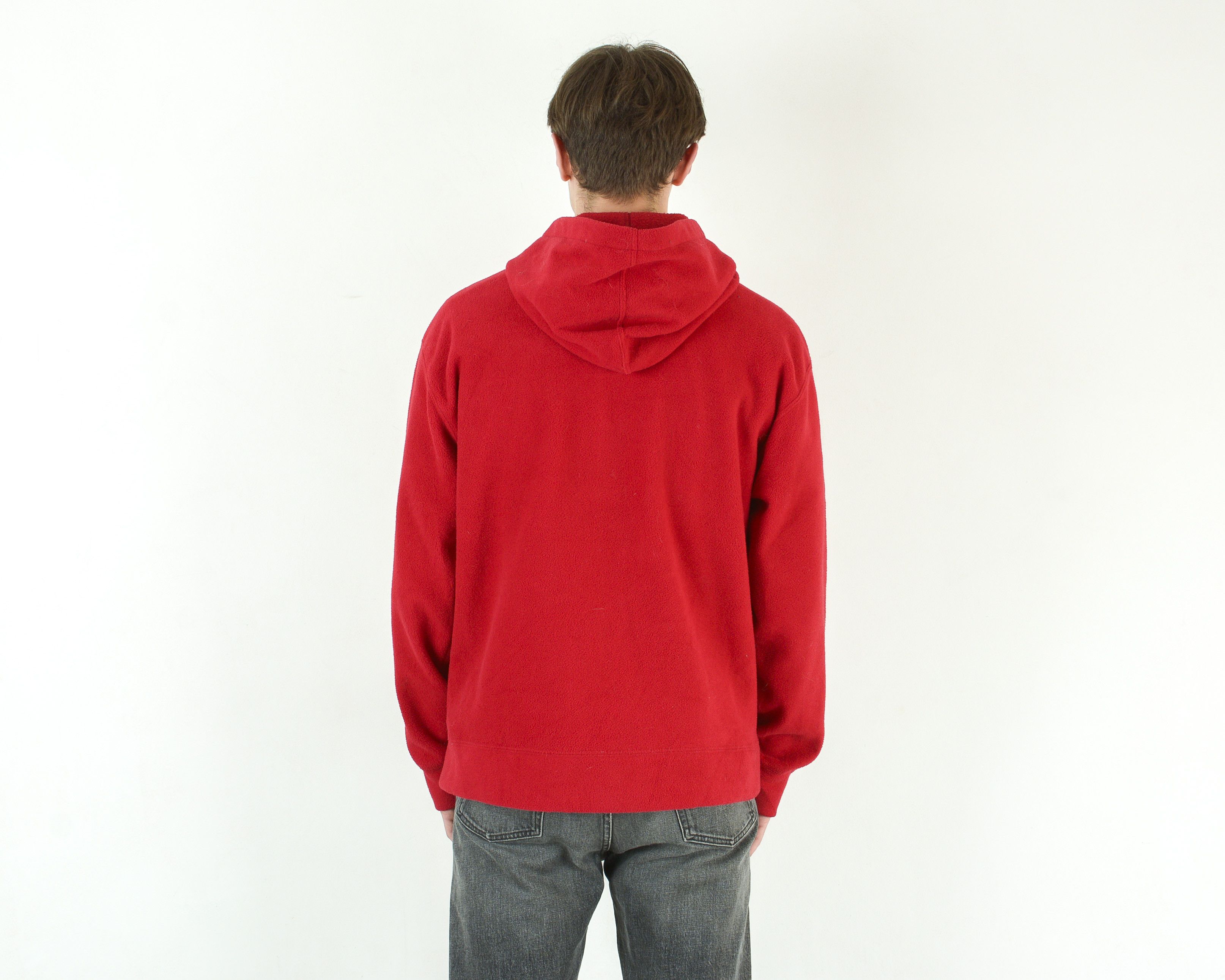 Old Navy y2k Men Fleece Hoodie Zip Jumper Sweatshirt Red Logo Top VTG Size US M / EU 48-50 / 2 - 5 Thumbnail