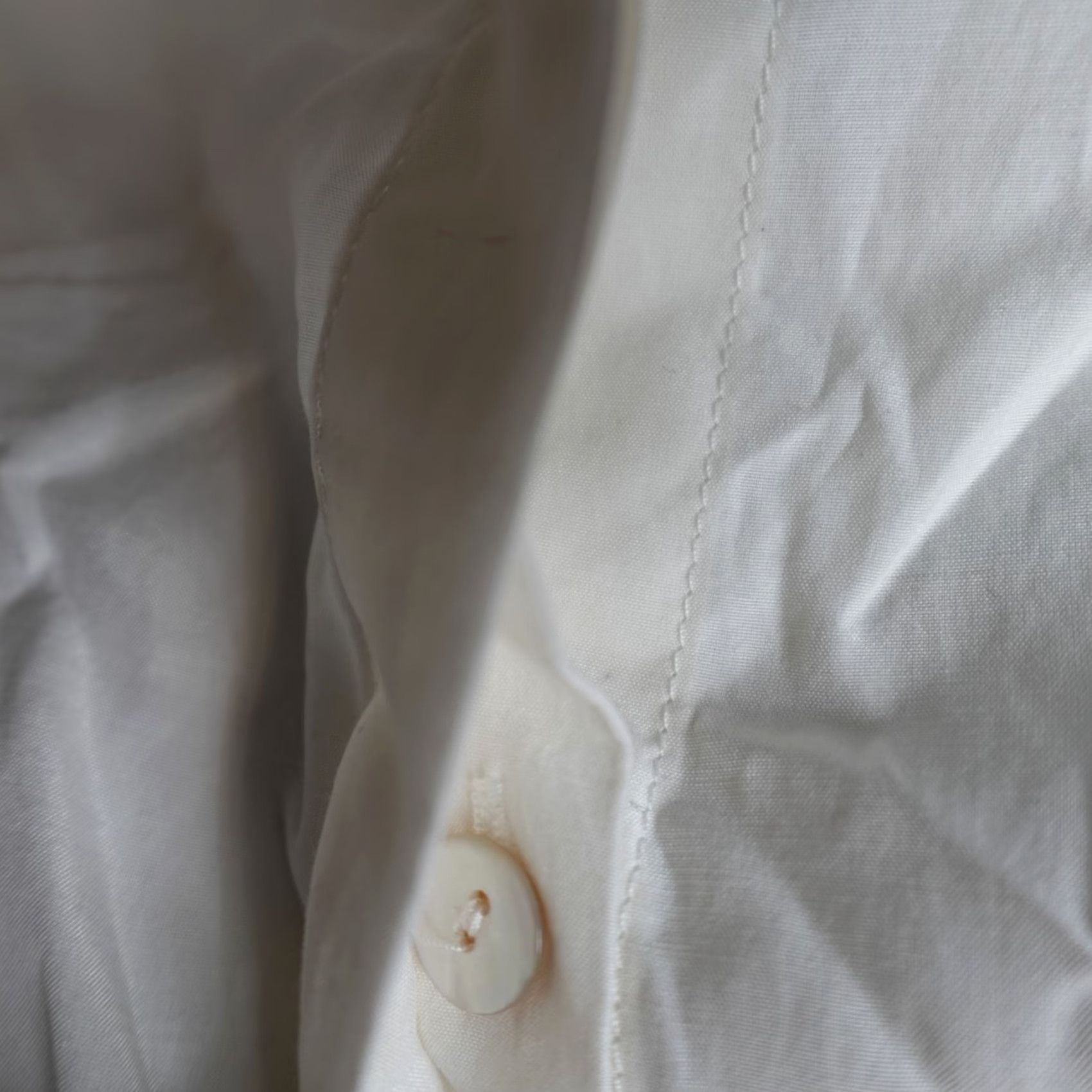 J. Jill J.Jill Womens Button-Up Shirt 2XL White Silk Cotton Blend Casual Long Sleeve Collared Ivory Creamy Ships Next Day Size XXL / US 16-18 / IT 52-54 - 4 Thumbnail