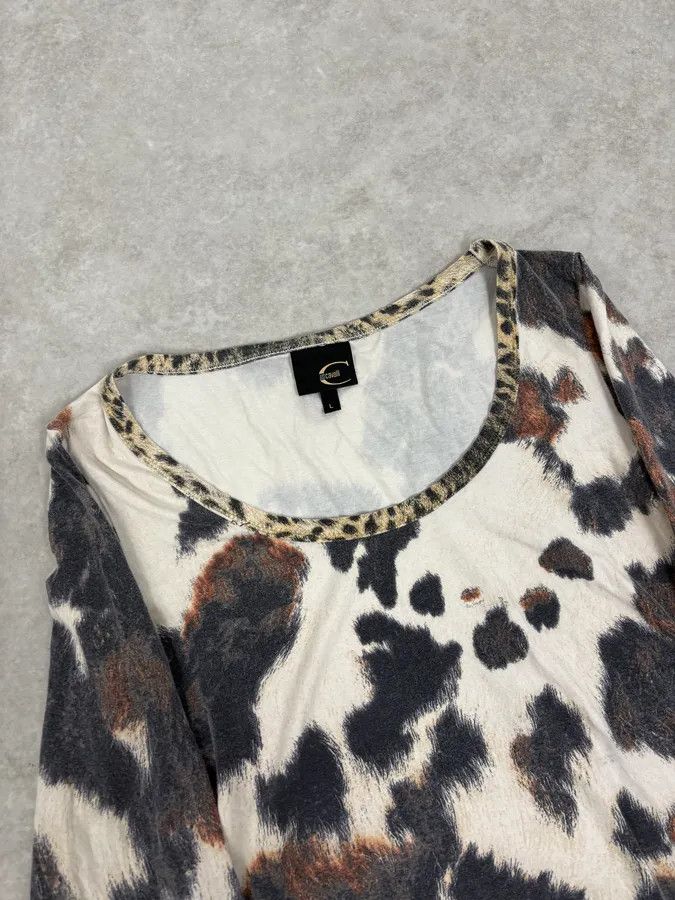 Just Cavalli SS2004 Cavalli Cow Print Movement Longsleeves Size S / US 4 / IT 40 - 5 Thumbnail
