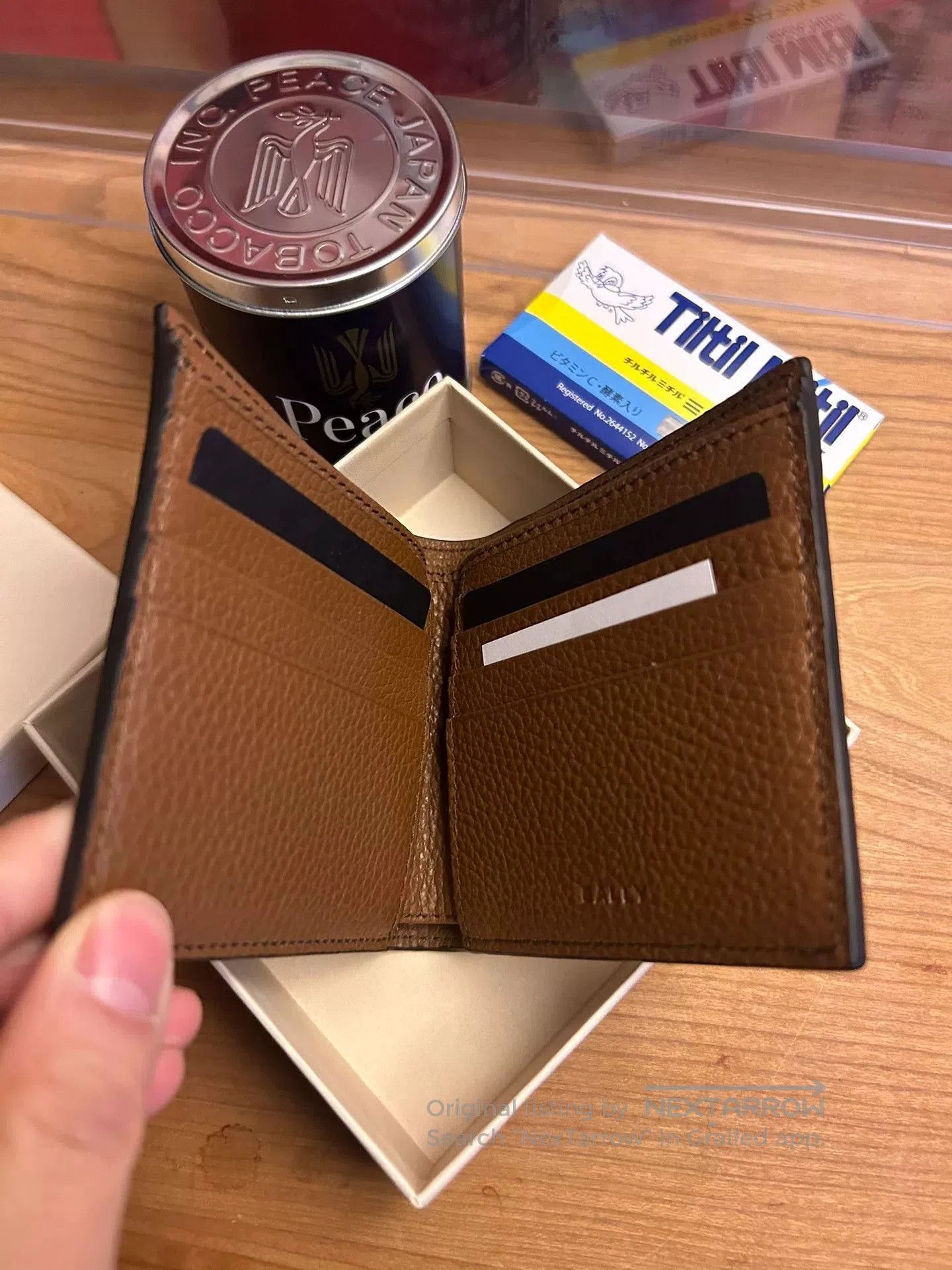 Bally Bally Brown Wallet with White Stripe. Size ONE SIZE - 3 Thumbnail