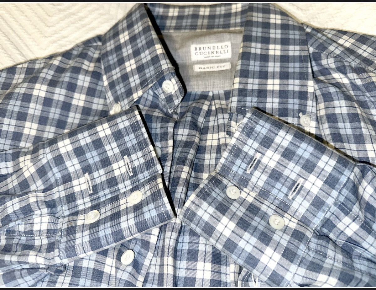 Brunello Cucinelli Brunello Cucinelli Cotton Dress Shirt Size US M / EU 48-50 / 2 - 3 Thumbnail