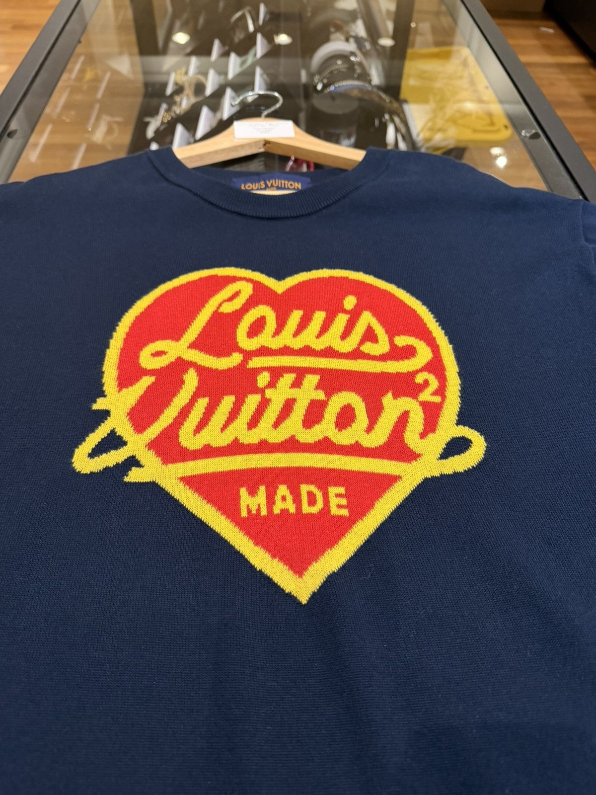Louis Vuitton Louis Vuitton x Nigo Intarsia Heart Tee - Navy Size US XXL / EU 58 / 5 - 3 Thumbnail