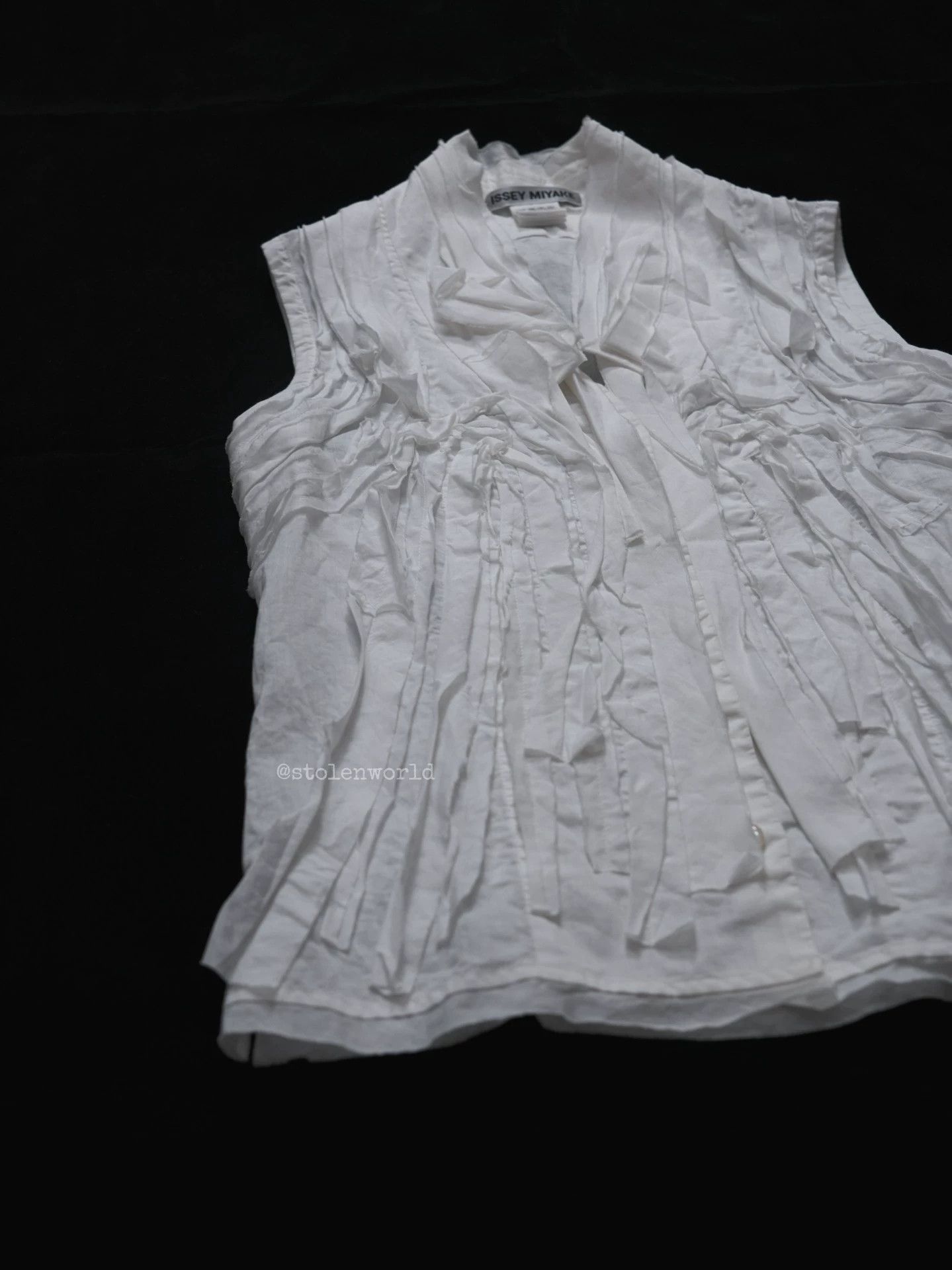 Issey Miyake Issey Miyake Cotton-Linen Patchwork Lightweight Top Size 2 Size XS / US 0-2 / IT 36-38 - 7 Thumbnail