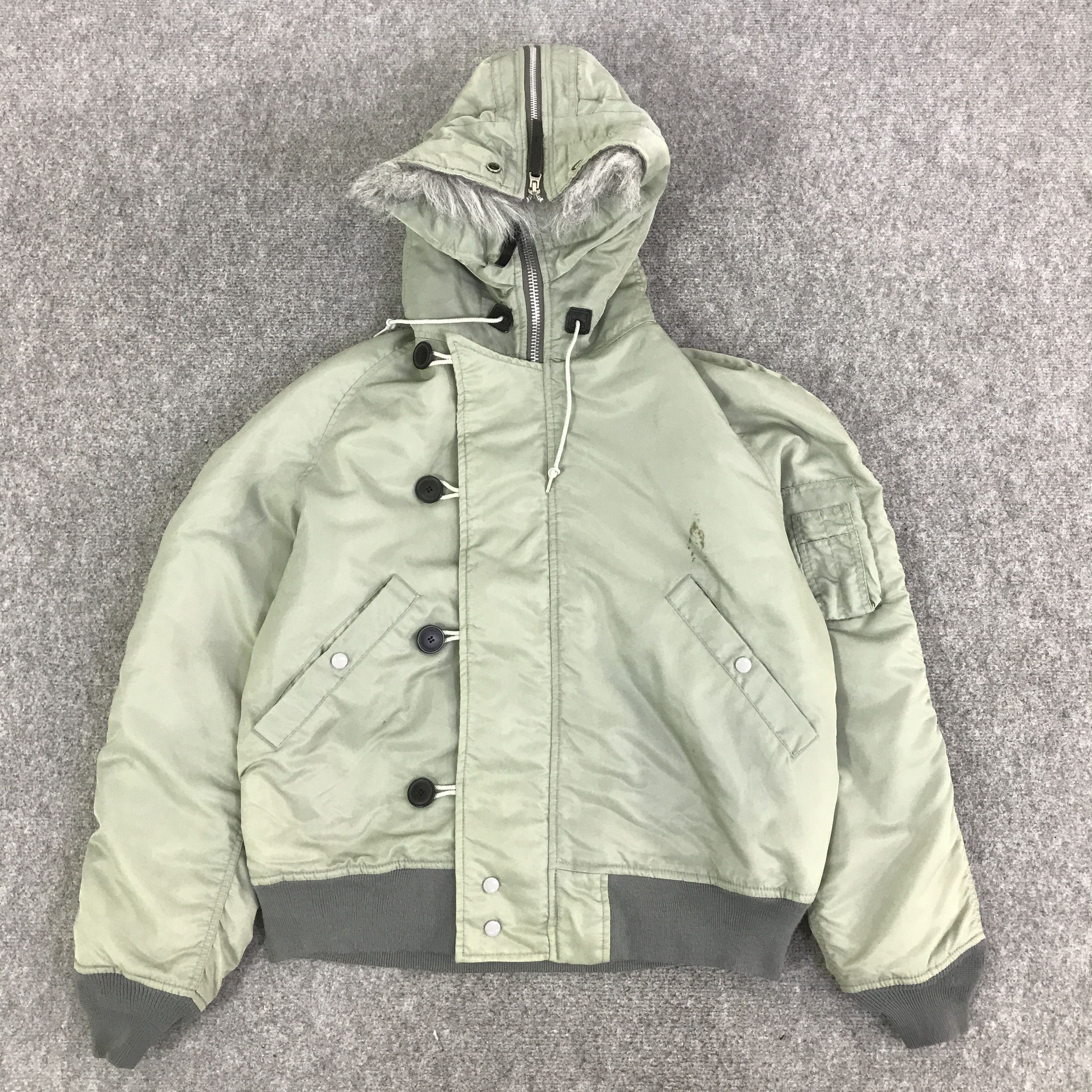 Japanese Brand VTG KENNY CLUB N-2B HOODIE BOMBER JACKET K100B2 Size US L / EU 52-54 / 3 - 1 Thumbnail