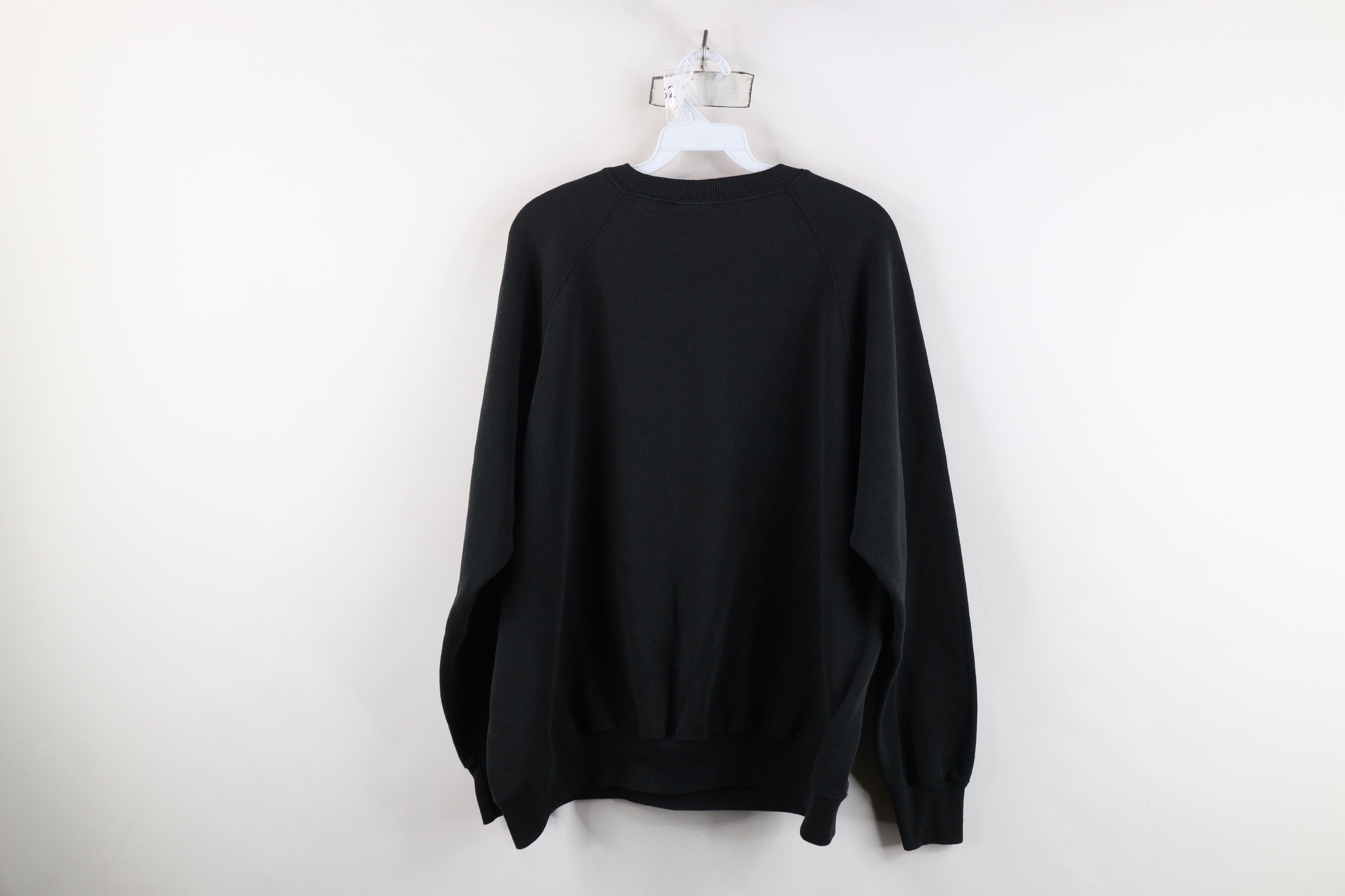 Vintage Vintage 90s Streetwear Blank Crewneck Sweatshirt Black USA Size XXL / US 16-18 / IT 52-54 - 10 Thumbnail