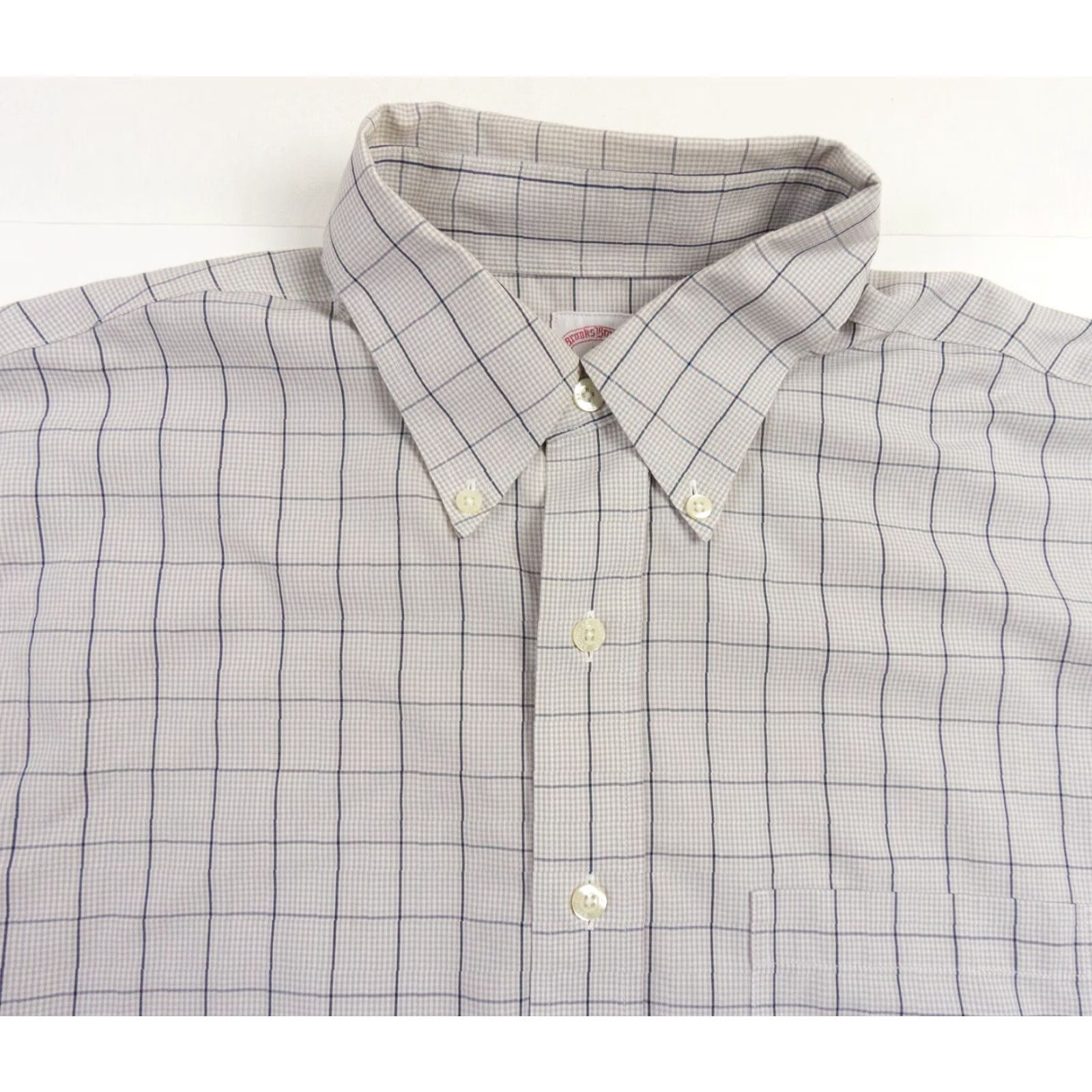 Brooks Brothers BROOKS BROTHERS Shirt Mens Large Gray Button-Up Non-Iron Traditional Fit Preppy Casual Business Formal All Seasons Size US L / EU 52-54 / 3 - 2 Thumbnail