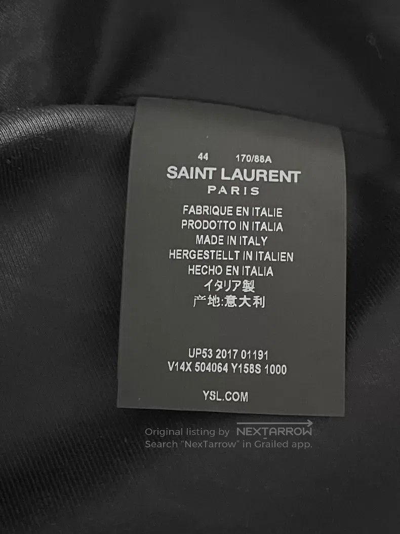 Saint Laurent Paris Saint Laurent Paris Solid Black Leather Sleeve Patchwork B Size US S / EU 44-46 / 1 - 7 Thumbnail