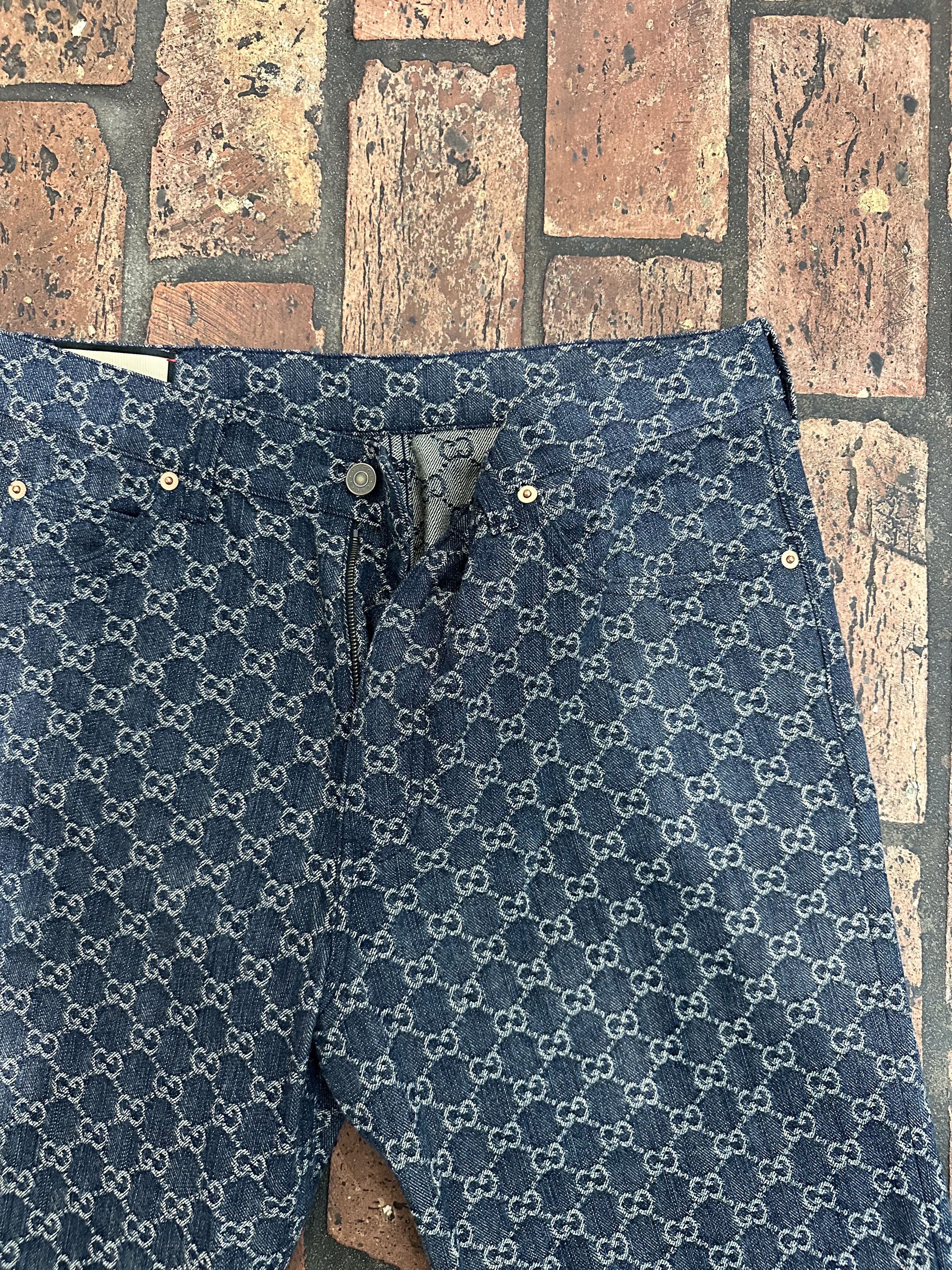 Gucci Gucci Monogram Denim Pant Size US 34 / EU 50 - 3 Thumbnail