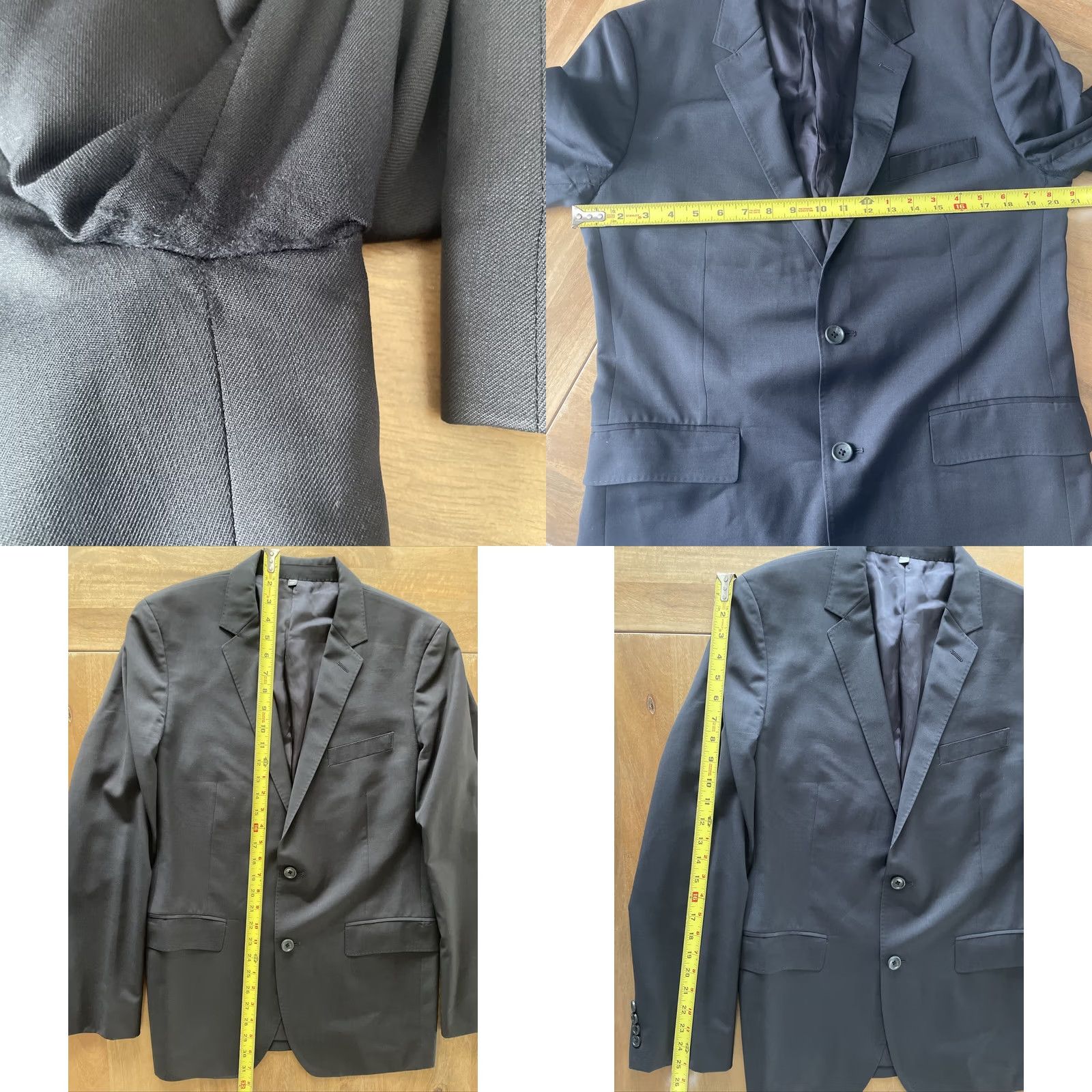 Bonobos Bonobos X Marzotto Navy Blue Wool Blazer Mens 40R Jacket/Coat Regular Fit Blazer Navy Blue Wool City Classic Italian Blazer Mens Size 40R - 8 Thumbnail