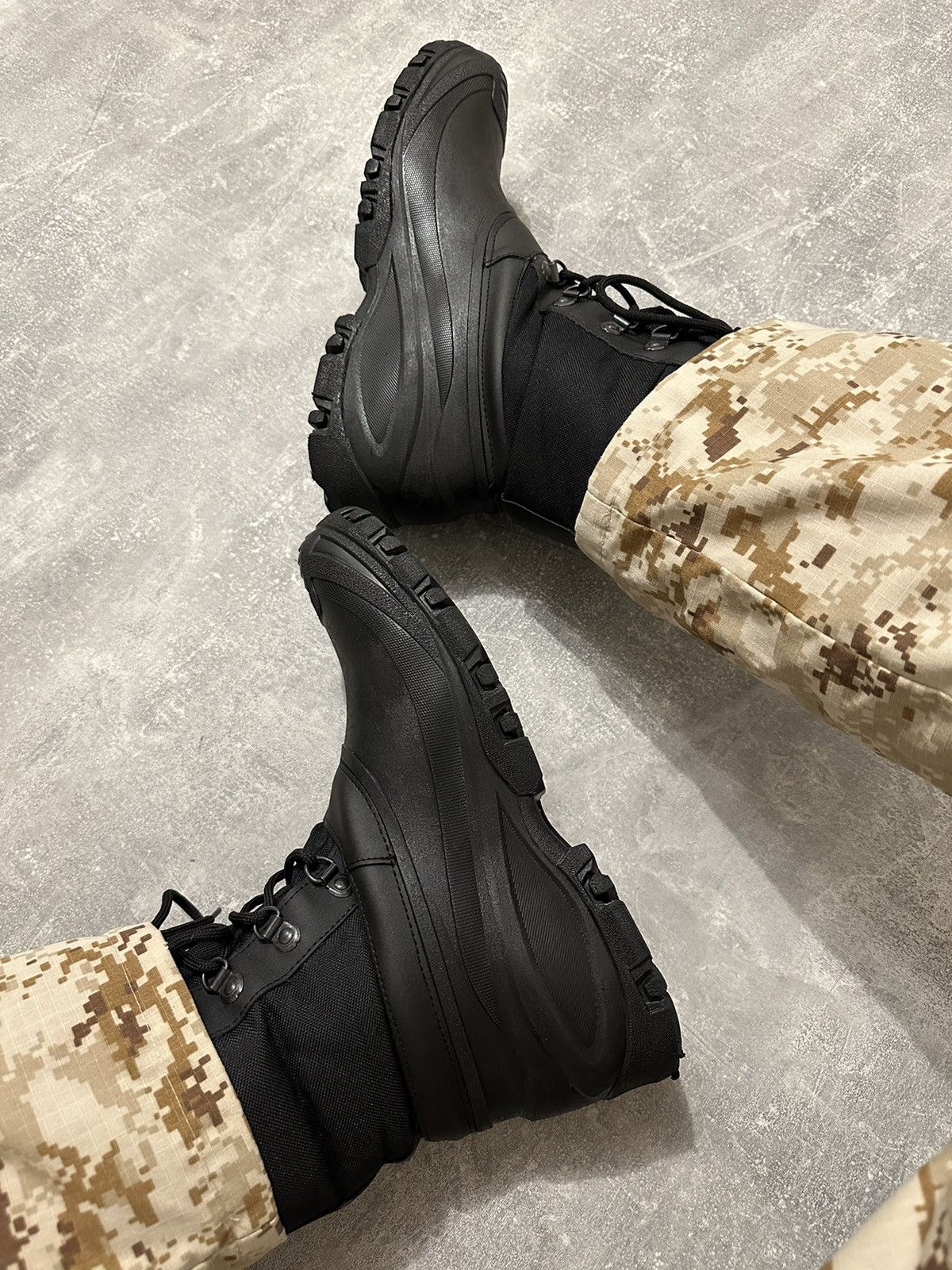 Vintage Black Vintage Military Combat Boots Size US 12.5 / EU 45-46 - 4 Thumbnail