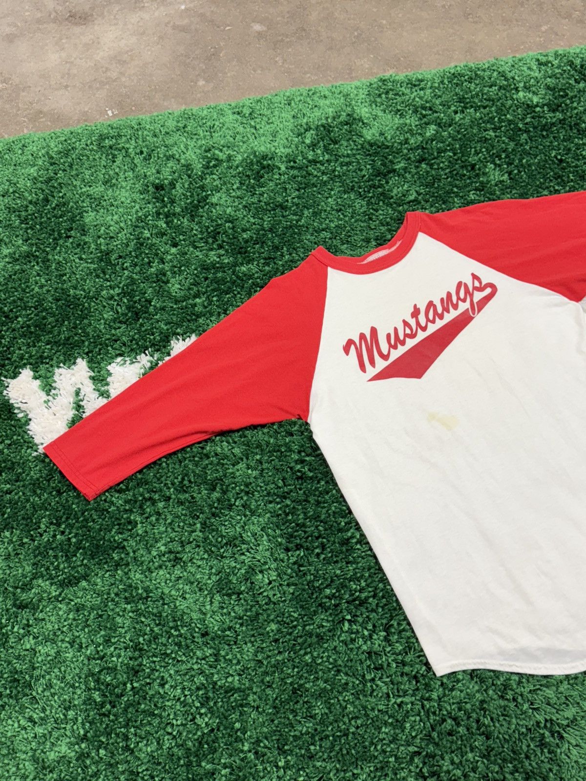 Vintage RARE 70s Mustangs Raglan 3/4 Sleeve American Tee Large Size US L / EU 52-54 / 3 - 2 Thumbnail