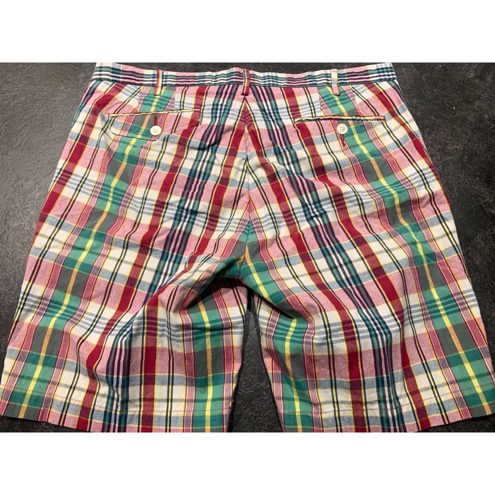 Polo Ralph Lauren VINTAGE Polo Ralph Lauren Men Shorts 34 Cotton Madras Plaid Summer Casual Preppy Chino 8" Inseam Size US S / EU 44-46 / 1 - 2 Thumbnail