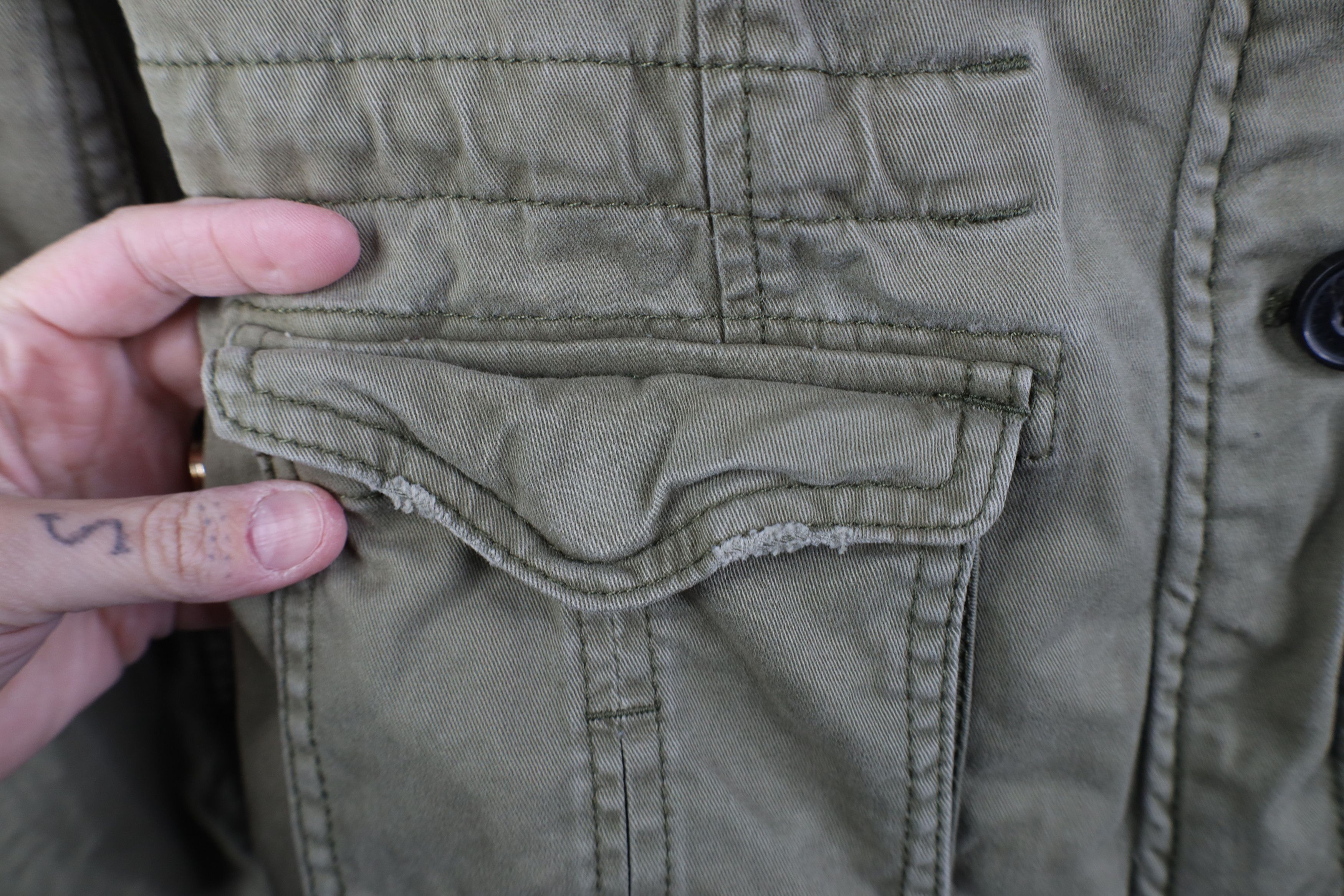 Abercrombie & Fitch Vintage 90s Y2K Abercrombie & Fitch Military Field Jacket Size L / US 10 / IT 46 - 5 Thumbnail