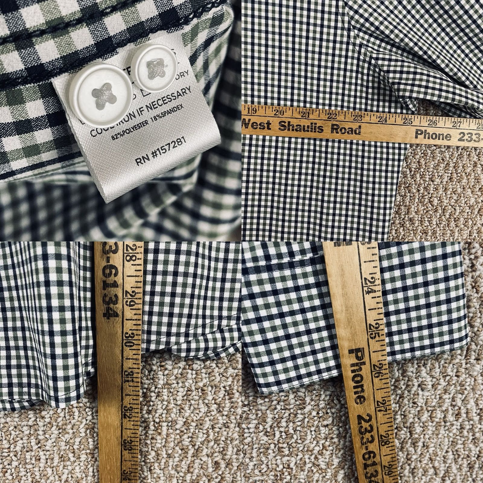 Mizzen+Main Mizzen+Main Leeward Shirt Men’s 2XL Trim Fit Check Long Sleeve Button Up F117 Size US XXL / EU 58 / 5 - 8 Thumbnail
