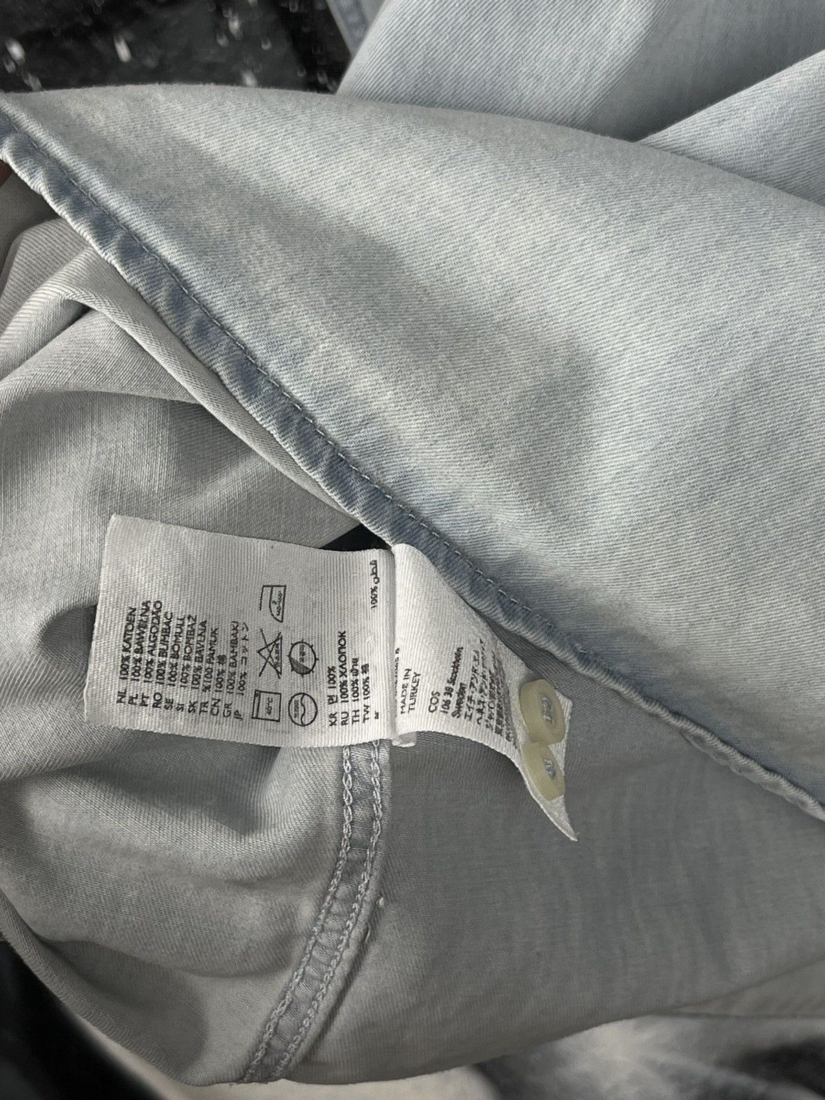 Cos × Designer COS Washed Blue Designed Shirt Button Up Men’s Size L Size US L / EU 52-54 / 3 - 11 Thumbnail