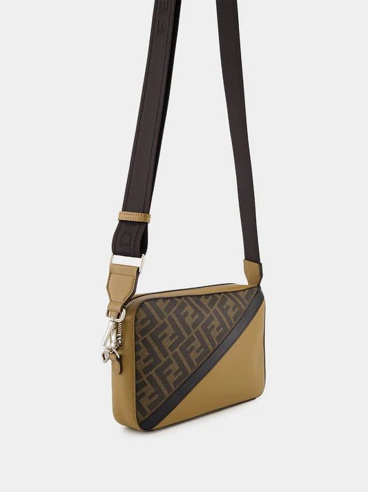 Fendi o1s1wg110426 Size:OS/Diagonal Camera Case in Black/Brown Size ONE SIZE - 3 Thumbnail