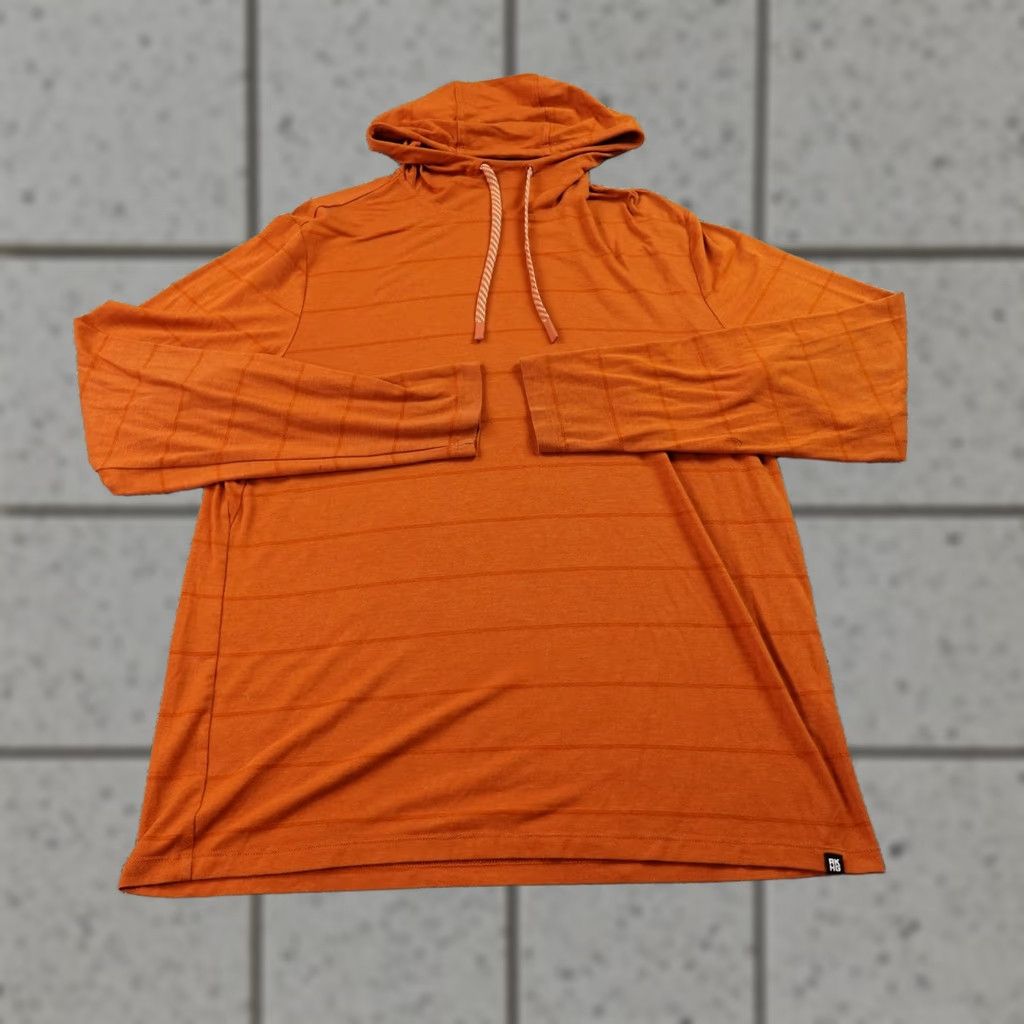 Vintage Alaskan Hardgear Hoodie Mens M Orange Lightweight Pullover Bamboo Shirt? Size US M / EU 48-50 / 2 - 1 Thumbnail