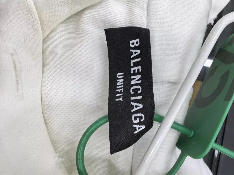 Balenciaga Balenciaga Distressed hooded sweater with white logo Size US S / EU 44-46 / 1 - 3 Thumbnail