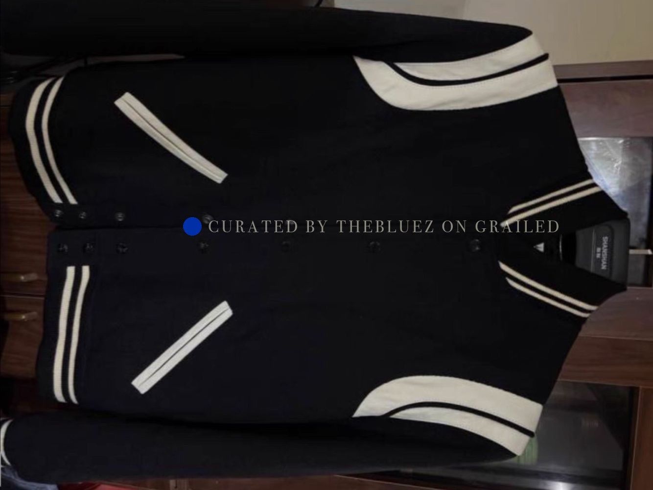 Saint Laurent Paris Striped Black Bomber Jacket Size M Size US M / EU 48-50 / 2 - 1 Thumbnail