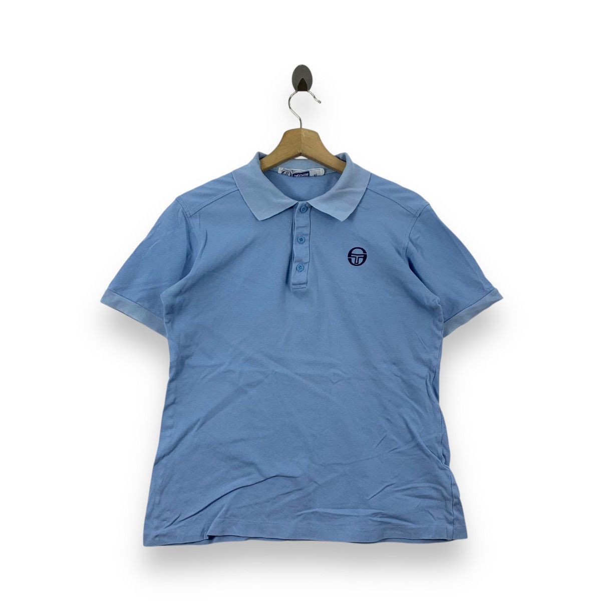Sergio Tacchini Vintage SERGIO TACCHINI ITALY Tennis Blue Polo Tee Shirt Top Size M / US 6-8 / IT 42-44 - 1 Thumbnail