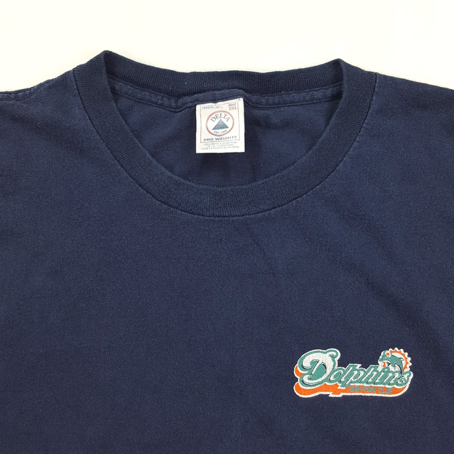 Delta VINTAGE Miami Dolphins Football T-Shirt Navy 2XL Mens 90s Retro NFL Dol-Fan Shirt Size US XXL / EU 58 / 5 - 5 Thumbnail