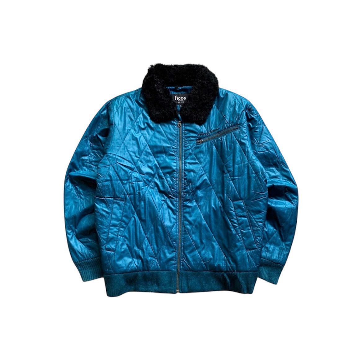 Japanese Brand Vintage Ficce Japanese Brand Quilted Fur Jacket Size US L / EU 52-54 / 3 - 1 Thumbnail
