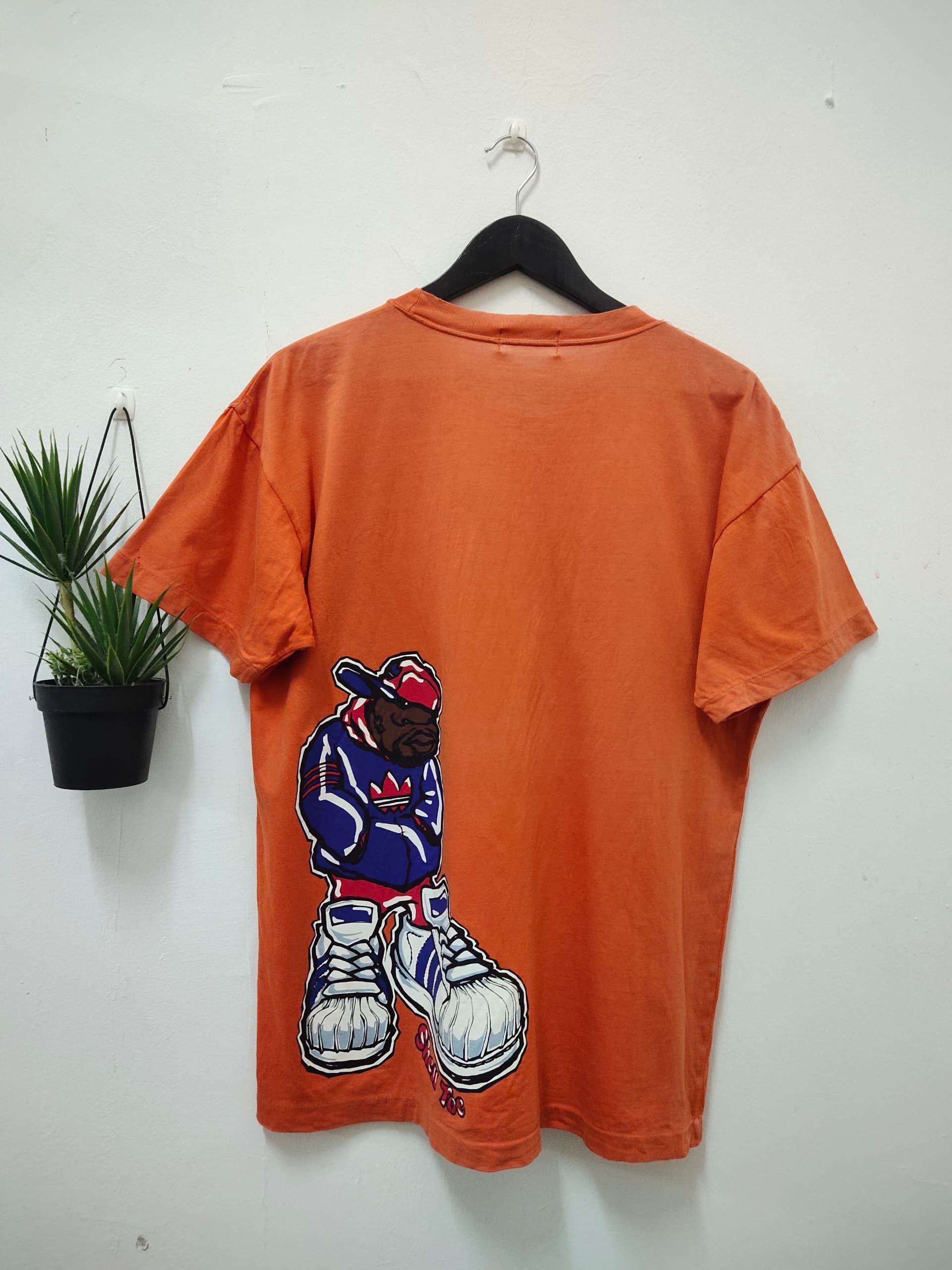Adidas Vintage 90s Adidas Shell Toe hip hop dj rave skate tees Size US M / EU 48-50 / 2 - 1 Thumbnail