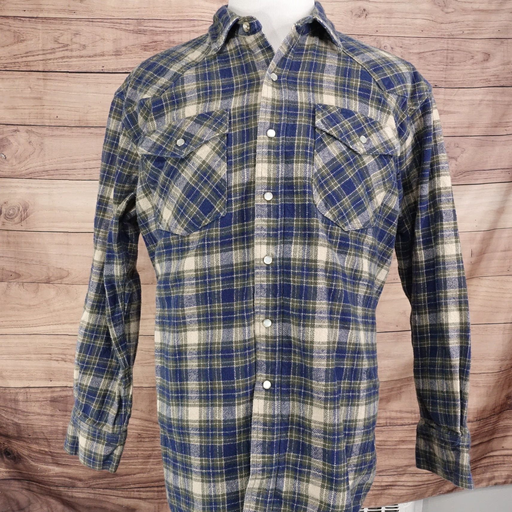 Vintage Vintage Key Men’s Long Sleeve Plaid Flannel Shirt Sz 2XL Fall Winter Casual Classic Button-up Heavy Cotton Size US XXL / EU 58 / 5 - 3 Thumbnail