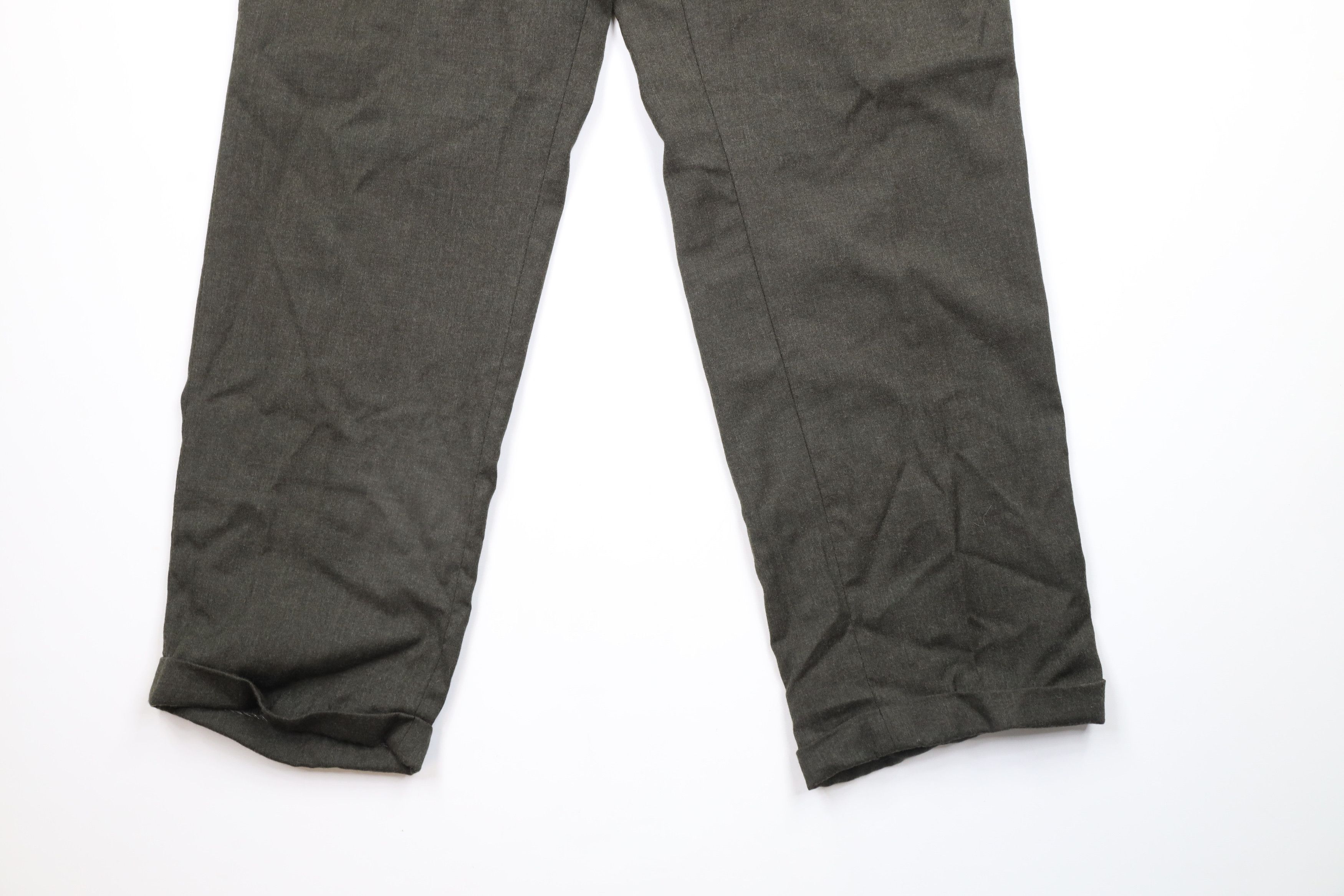 Ralph Lauren × Vintage Vintage 90s Chaps Ralph Lauren Wool Wide Leg Pants Green Size US 34 / EU 50 - 4 Thumbnail
