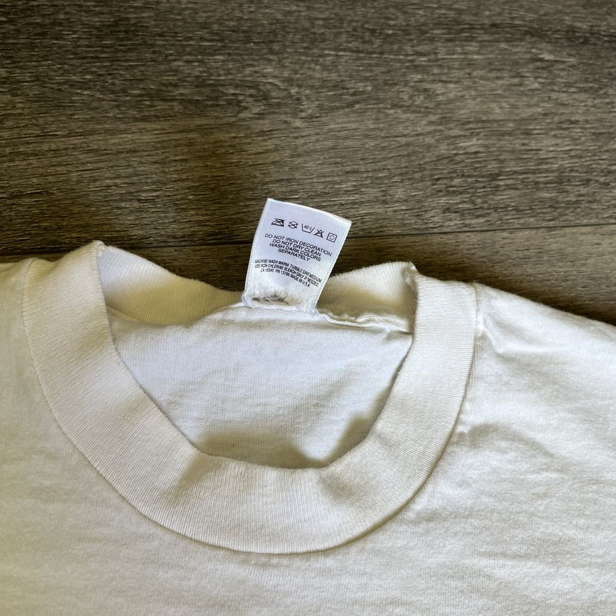 Vintage Vintage 1990s Play Hard Dance Hard Bold Text Logo Tee Shirt Size US XL / EU 56 / 4 - 6 Thumbnail
